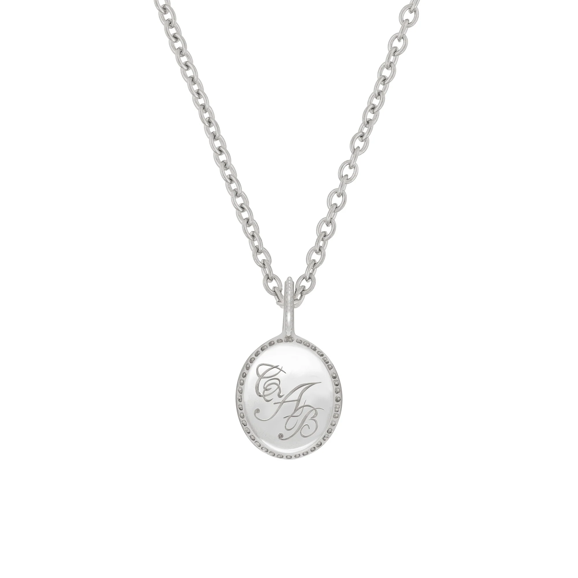 Always Remember Hand Engraved Necklace - 14k White Gold - Image 3