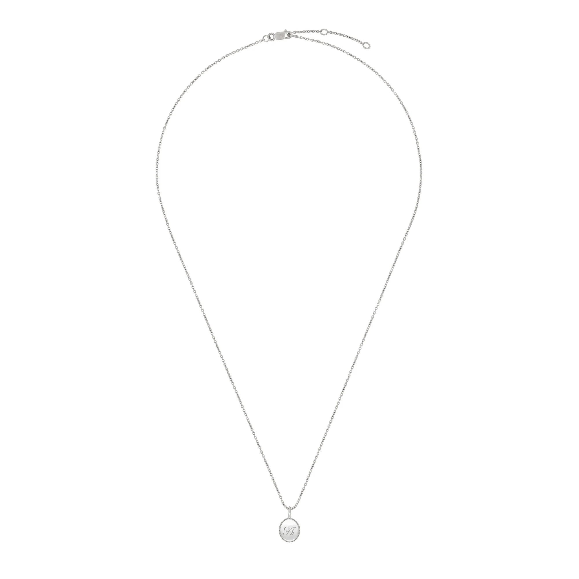 Always Remember Hand Engraved Necklace - 14k White Gold - Image 4