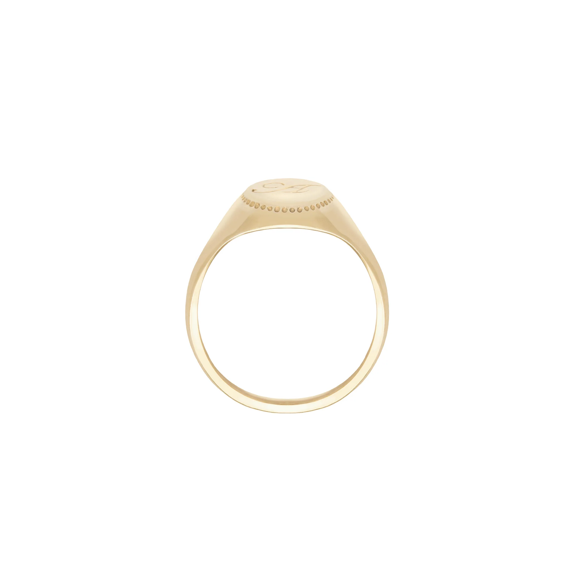Always Remember Hand Engraved Family Signet Ring - 14k Gold - Image 5