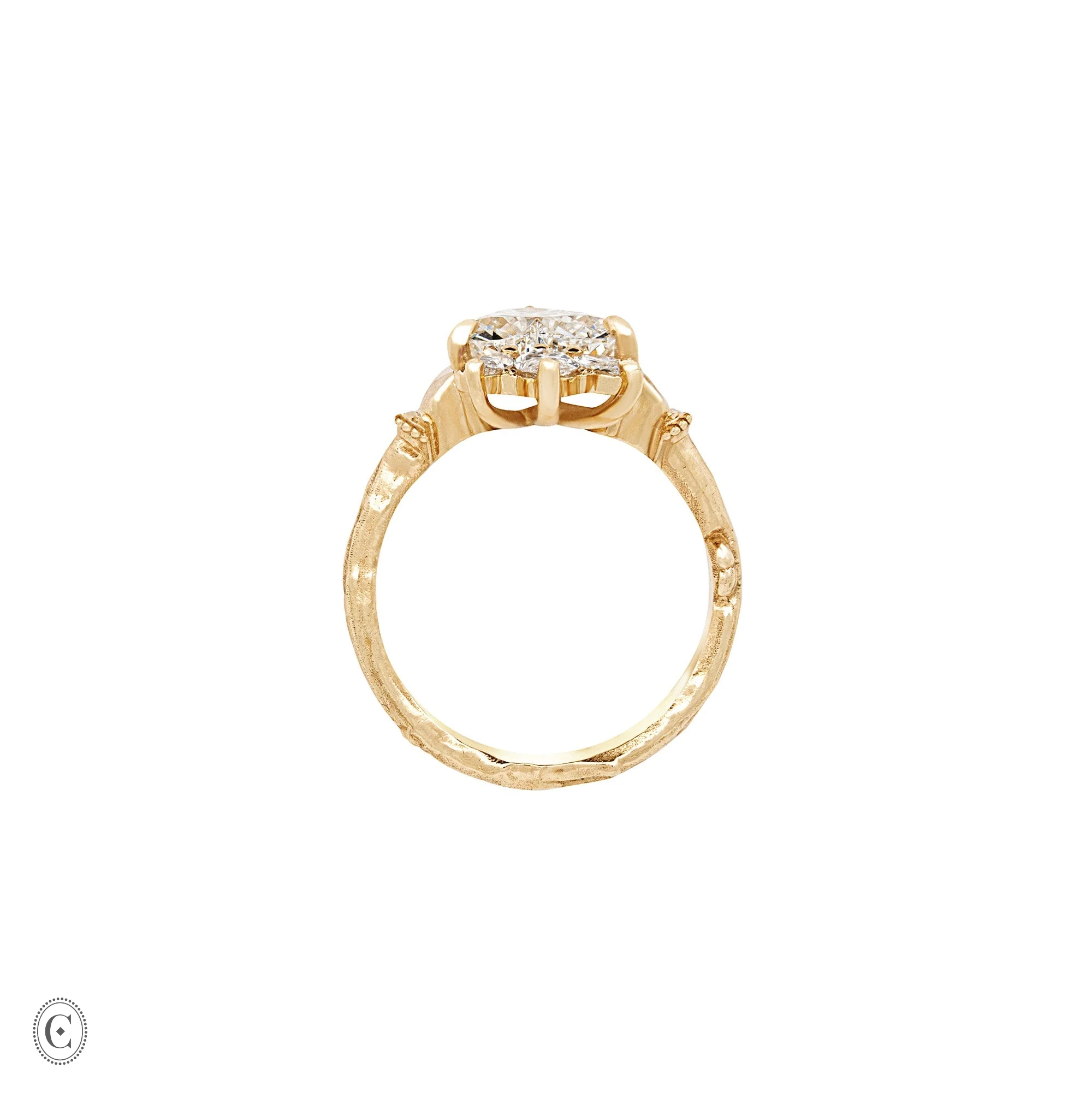 Claddagh 2ct Heart Cut Diamond Engagement Ring - 14k Gold - Image 4