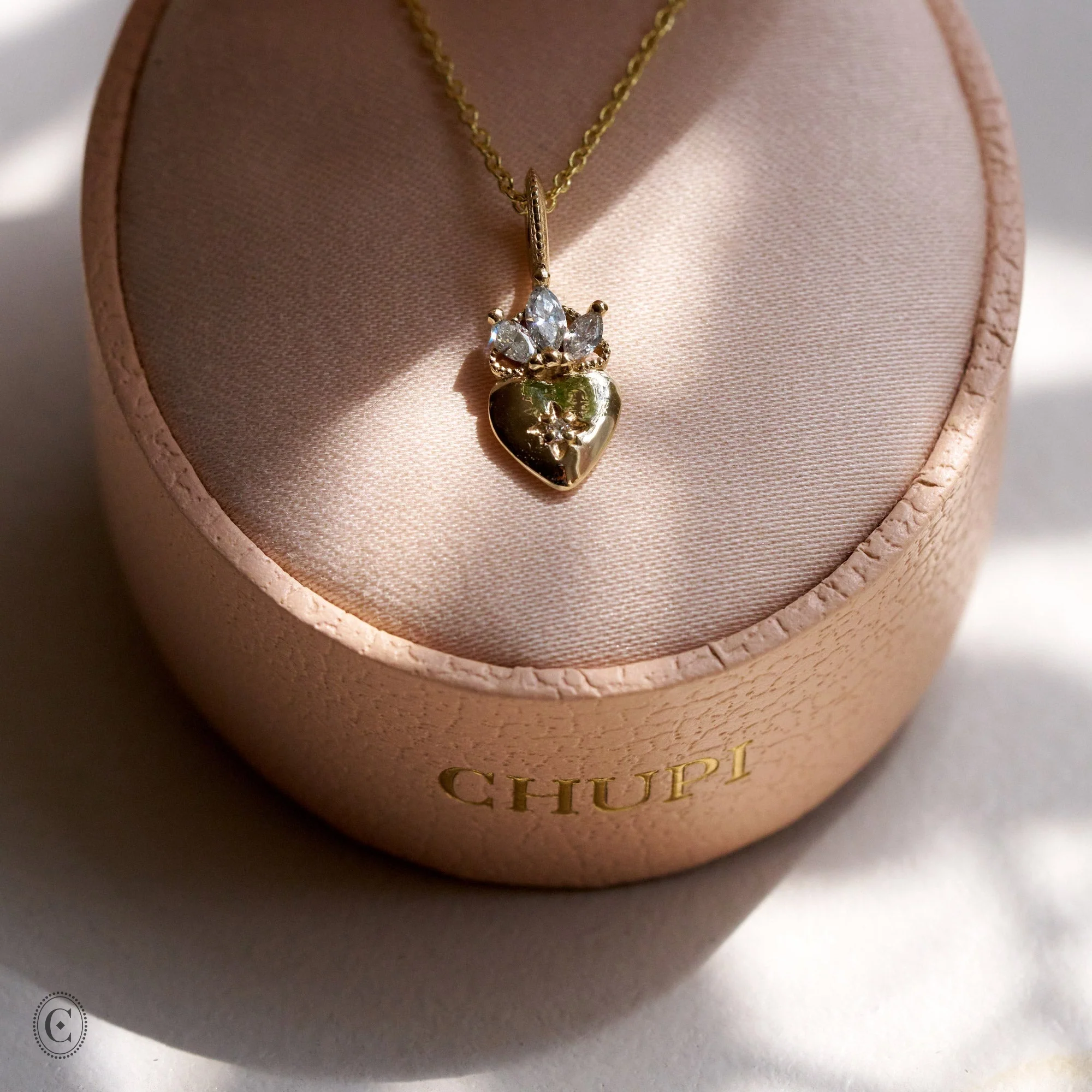 Claddagh North Star Diamond Gold Necklace - 14k Gold - Image 3
