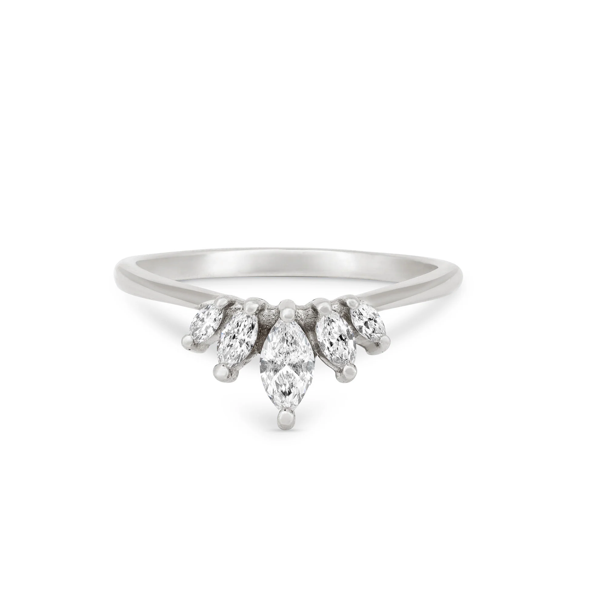 Crown of Hope - Diamond Ring 14k White Gold - Image 4
