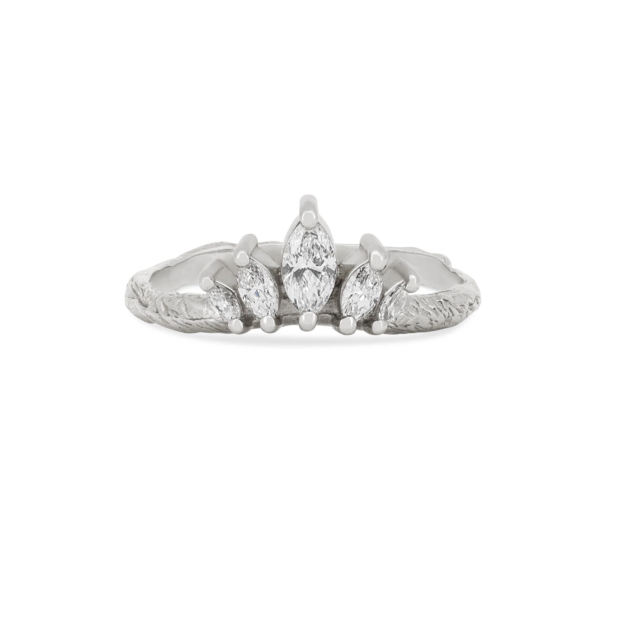 Crown of Hope - Diamond Ring 14k White Gold - Image 7