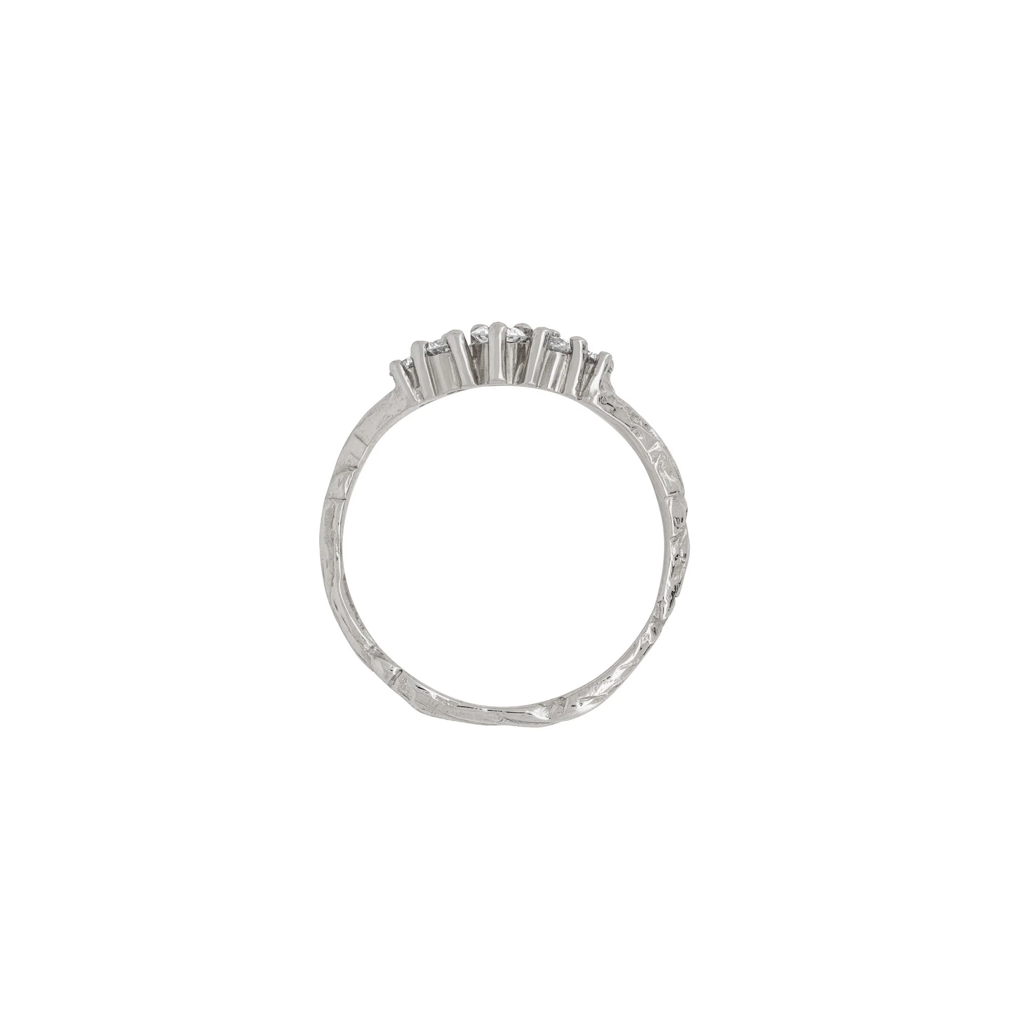 Crown of Love - Diamond Ring 14k White Gold - Image 4