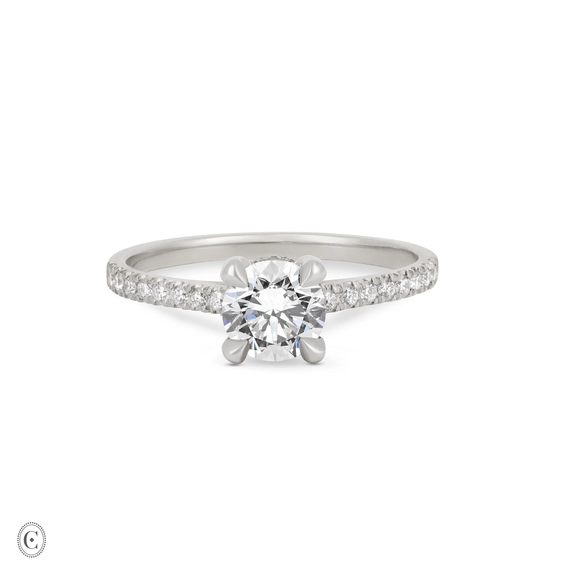 Darling - Eternity Solitaire Diamond Engagement Ring 14k White Gold - Image 5