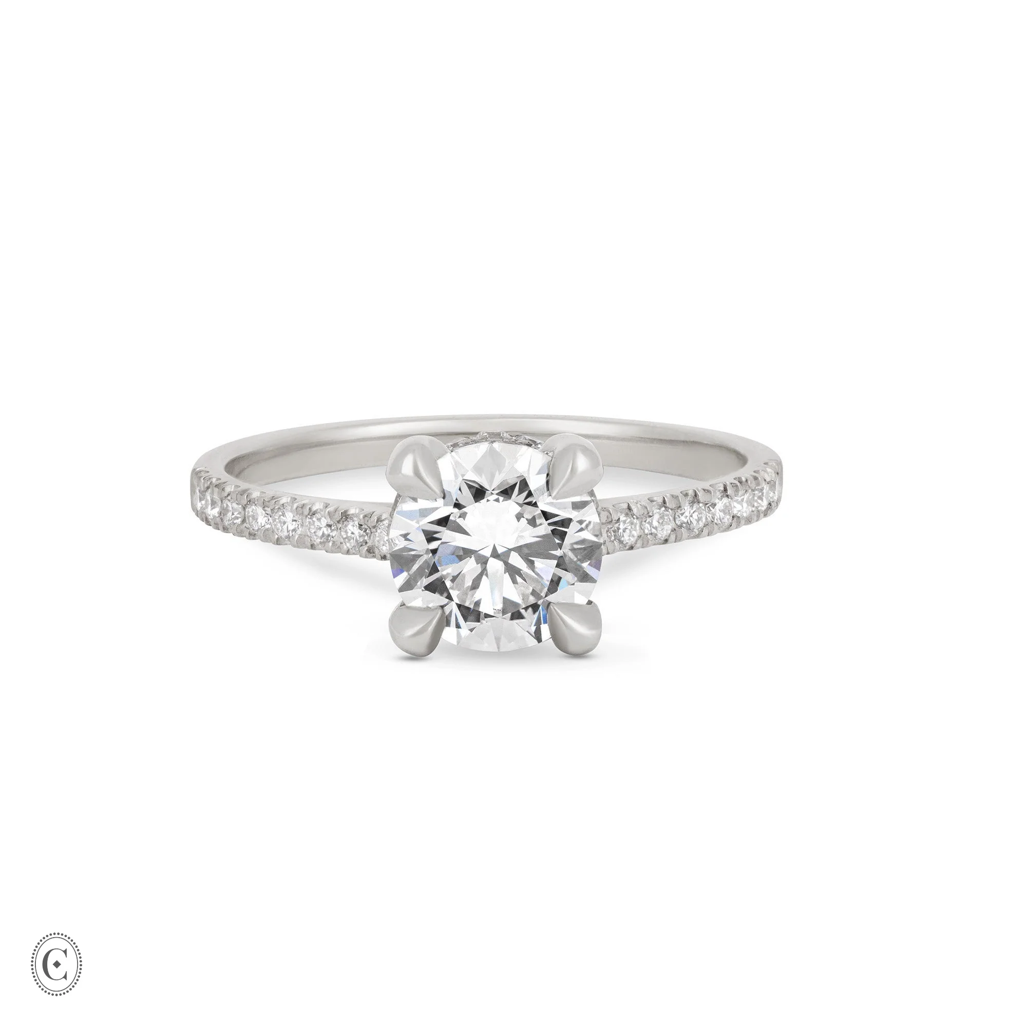 Darling - Eternity Solitaire Diamond Engagement Ring 14k White Gold - Image 6