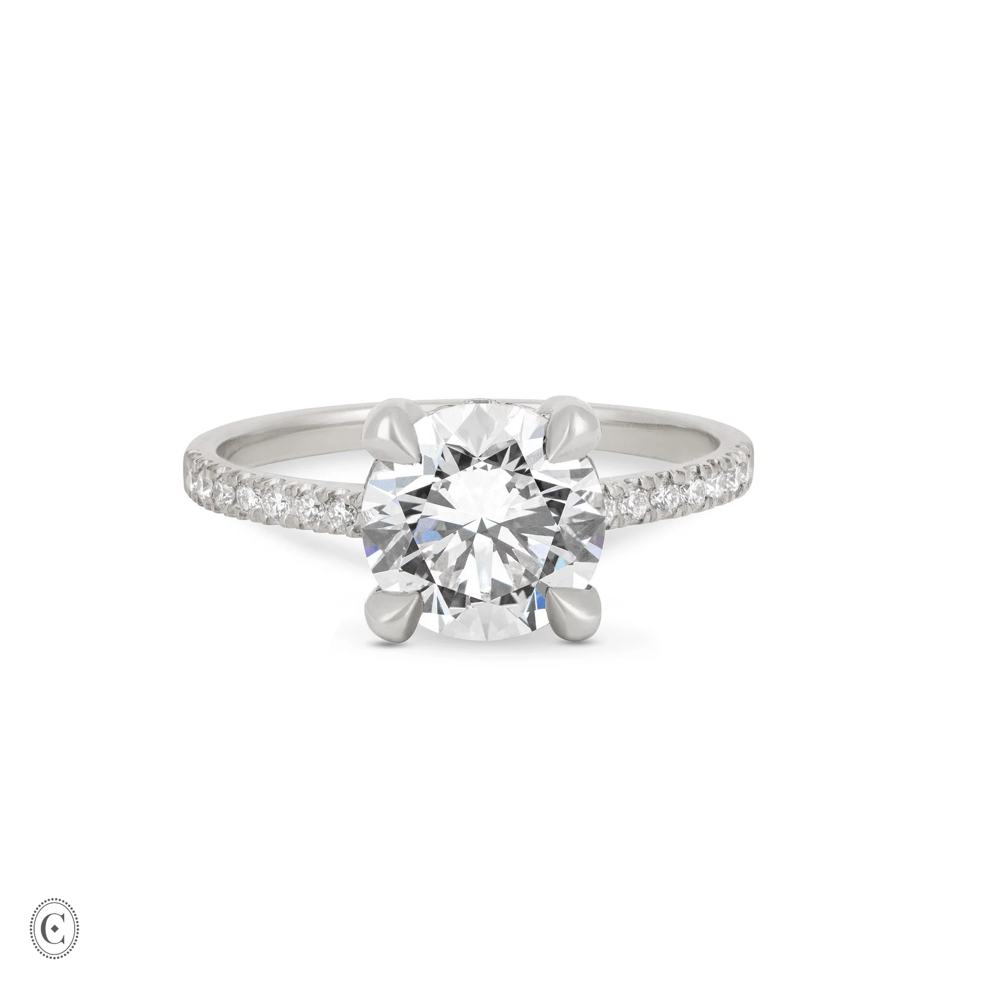 Darling - Eternity Solitaire Diamond Engagement Ring 14k White Gold - Image 7