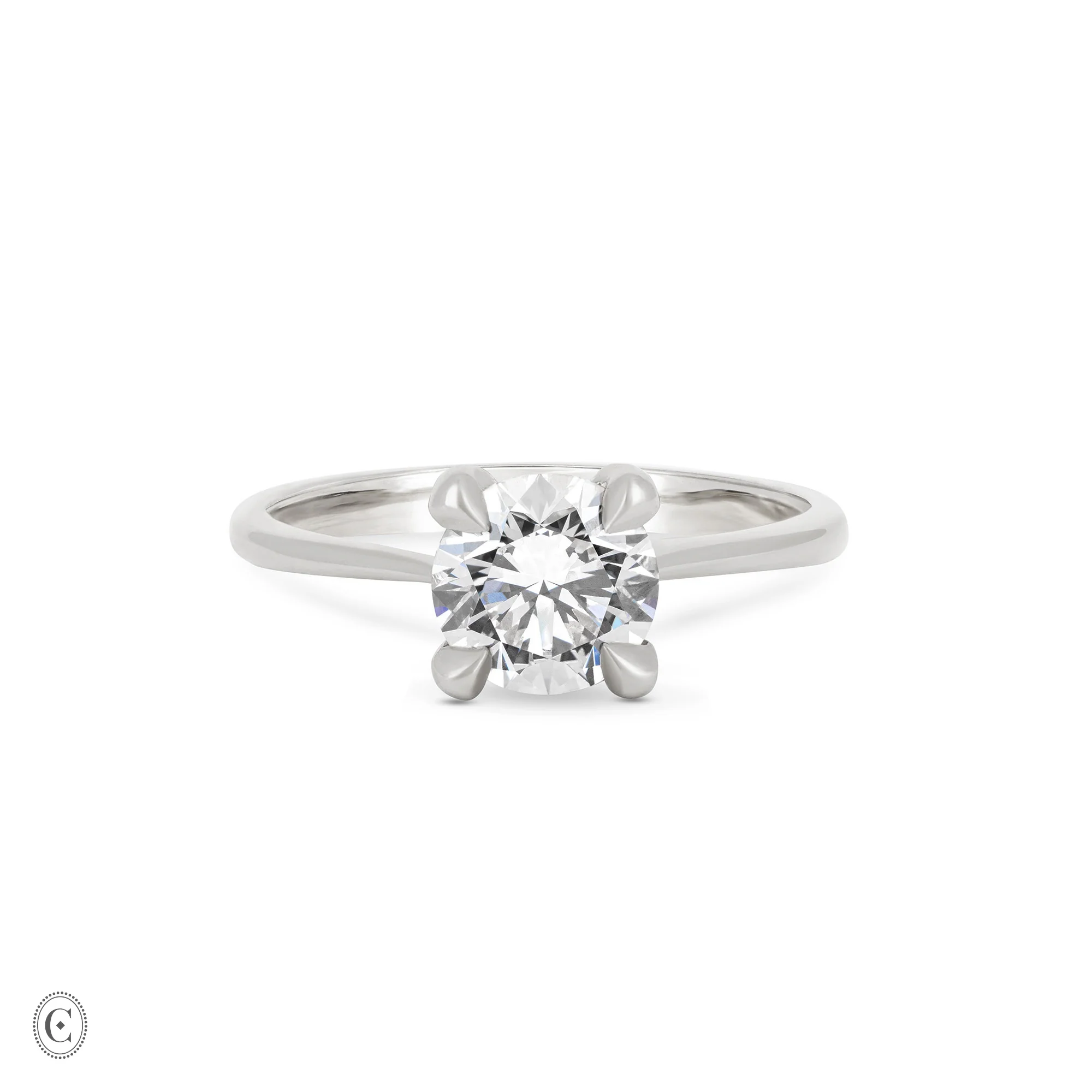 Darling - Solitaire Diamond Engagement Ring 14k White Gold - Image 10