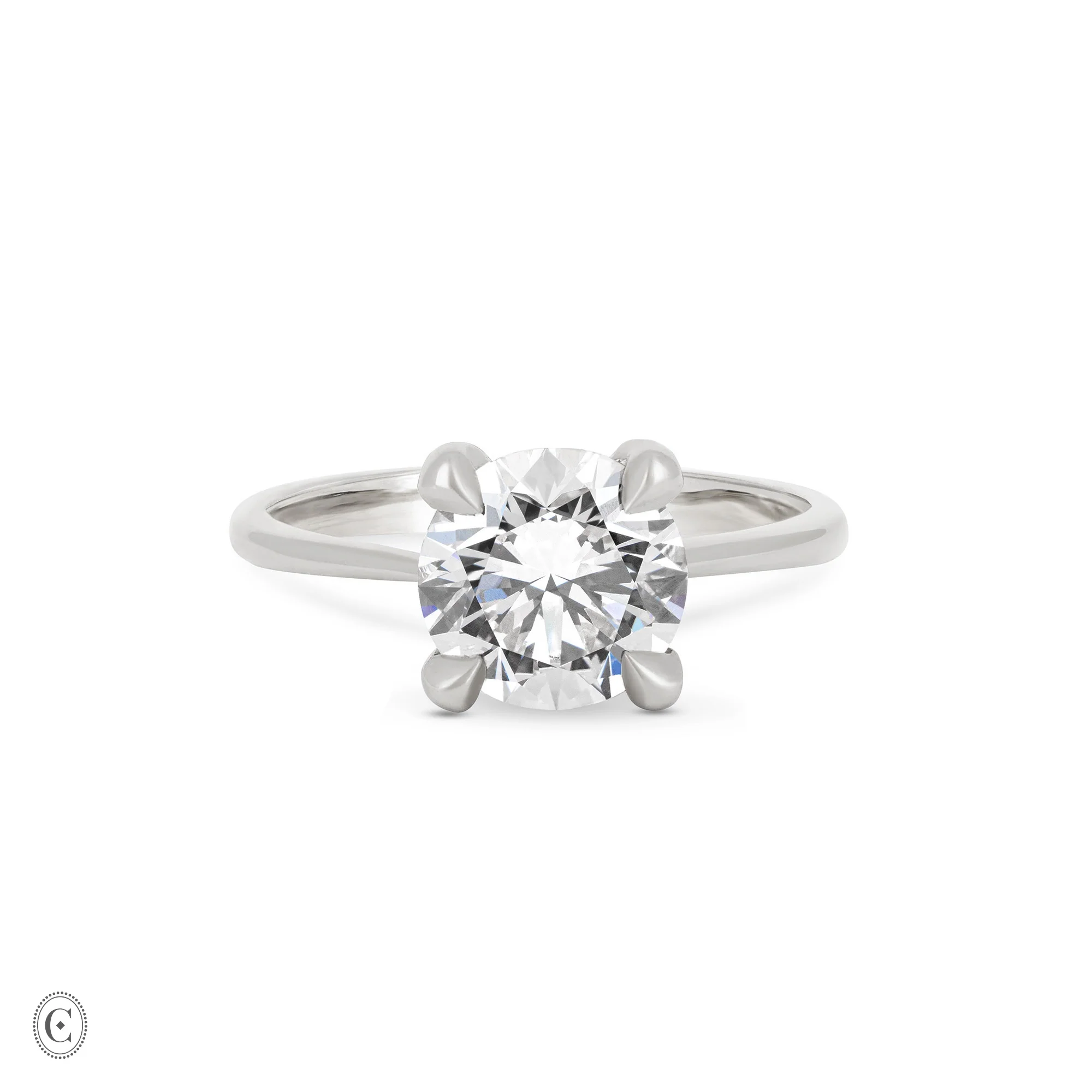 Darling - Solitaire Diamond Engagement Ring 14k White Gold - Image 11