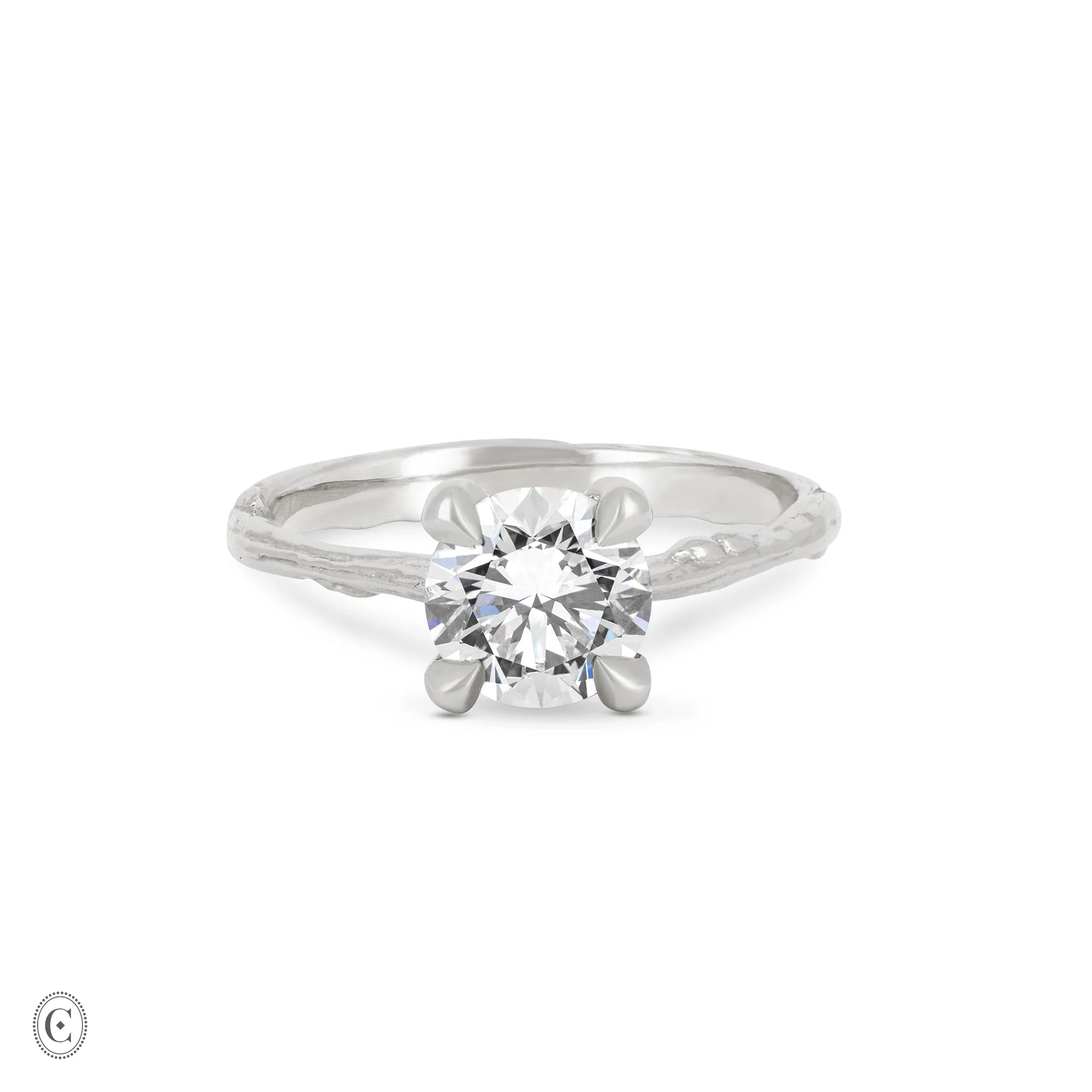 Darling - Solitaire Diamond Engagement Ring 14k White Gold - Image 12