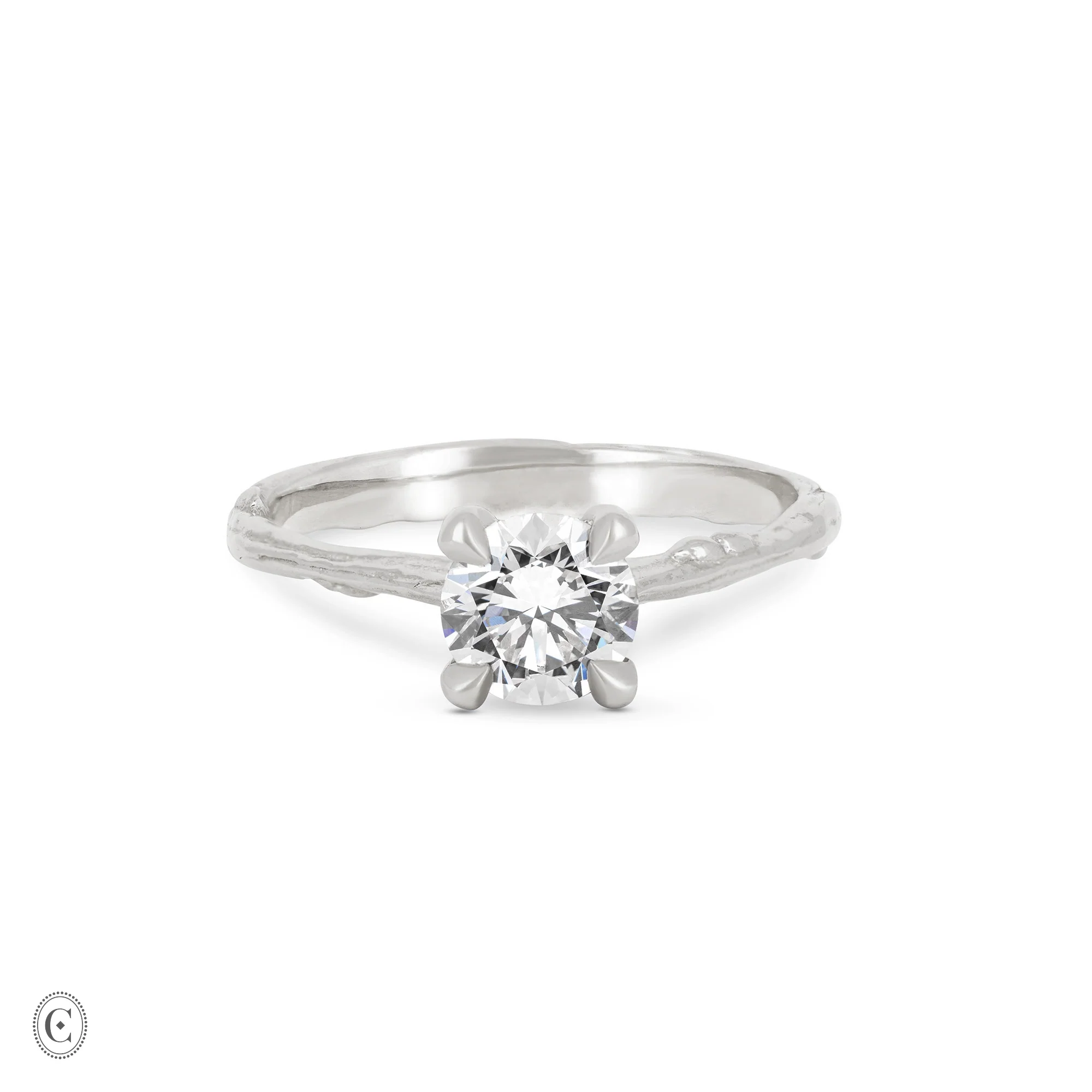 Darling - Solitaire Diamond Engagement Ring 14k White Gold - Image 13