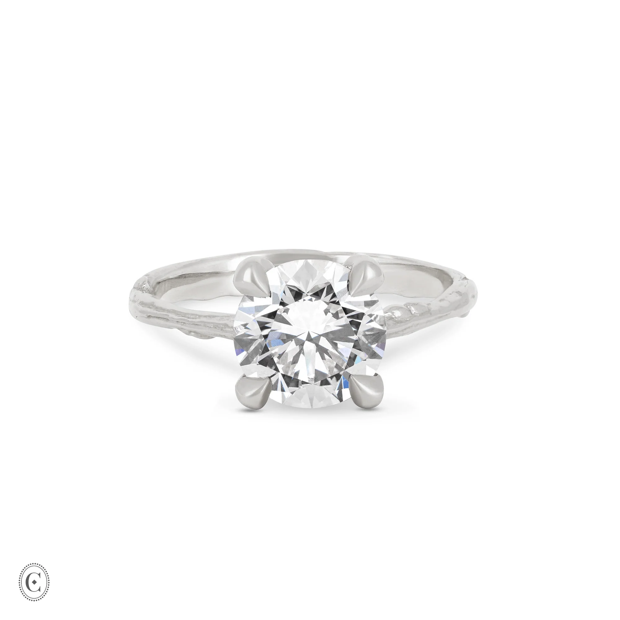 Darling - Solitaire Diamond Engagement Ring 14k White Gold - Image 14