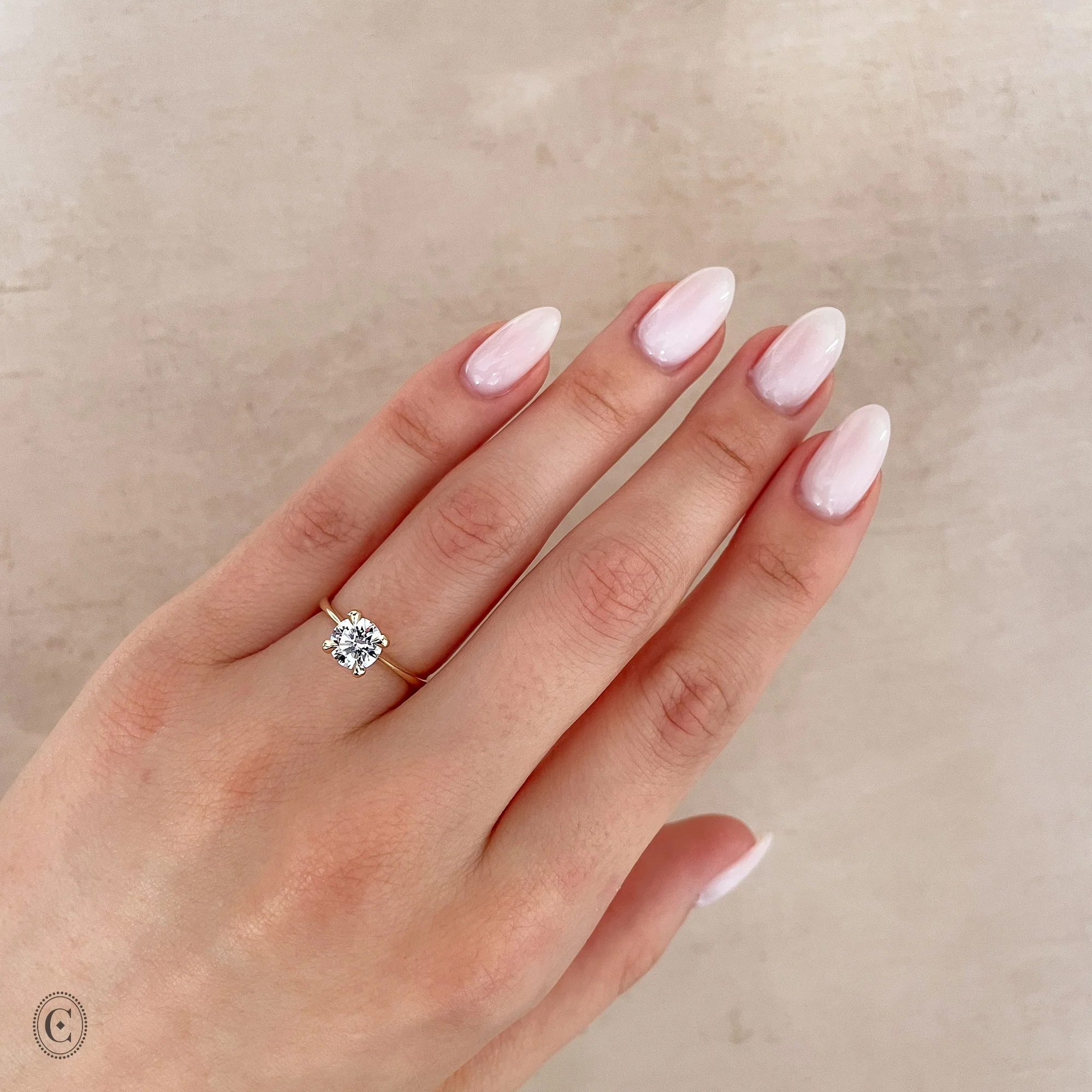 Darling - Solitaire Diamond Engagement Ring 14k White Gold - Image 3