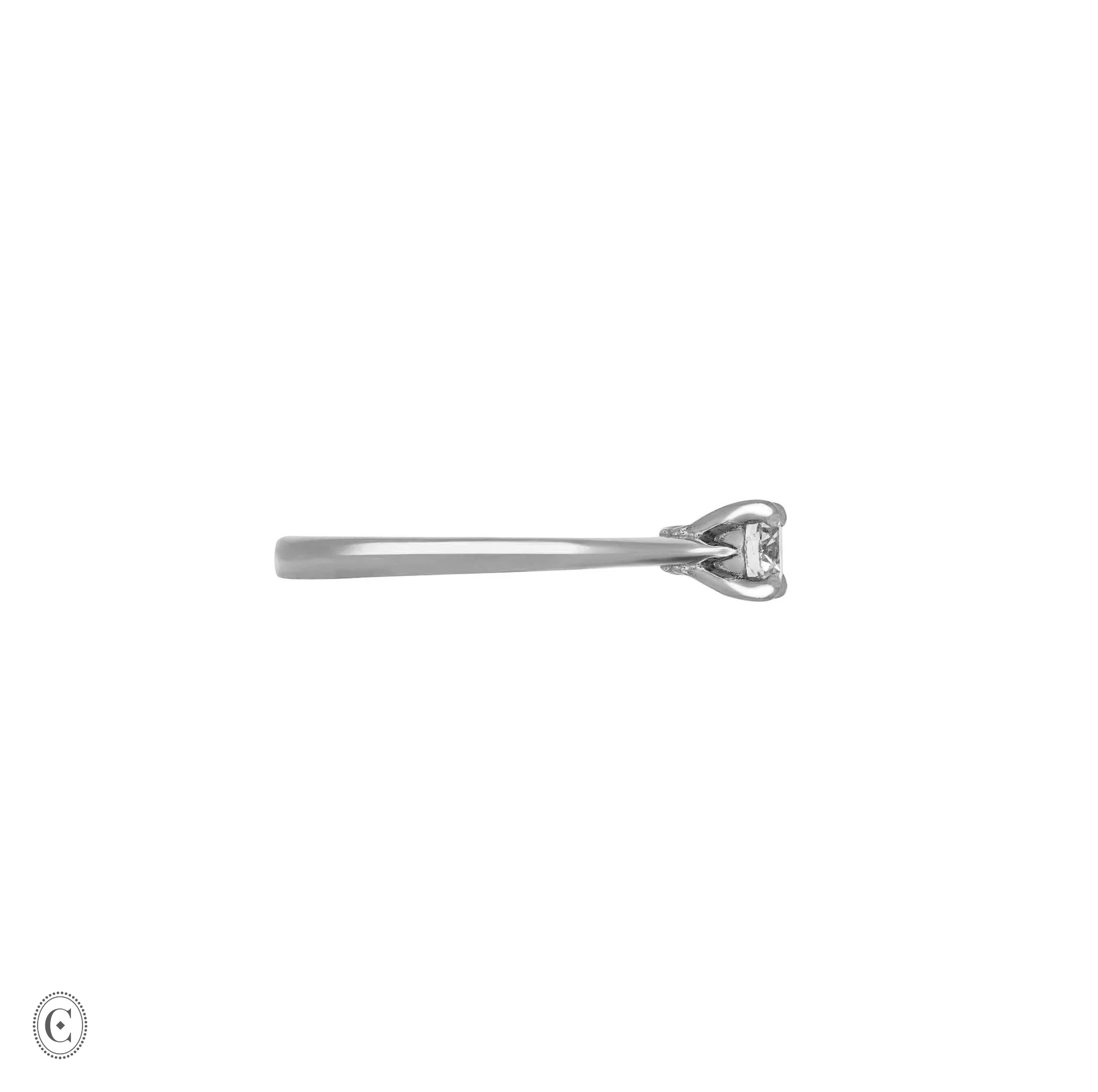 Darling - Solitaire Diamond Engagement Ring 14k White Gold - Image 4