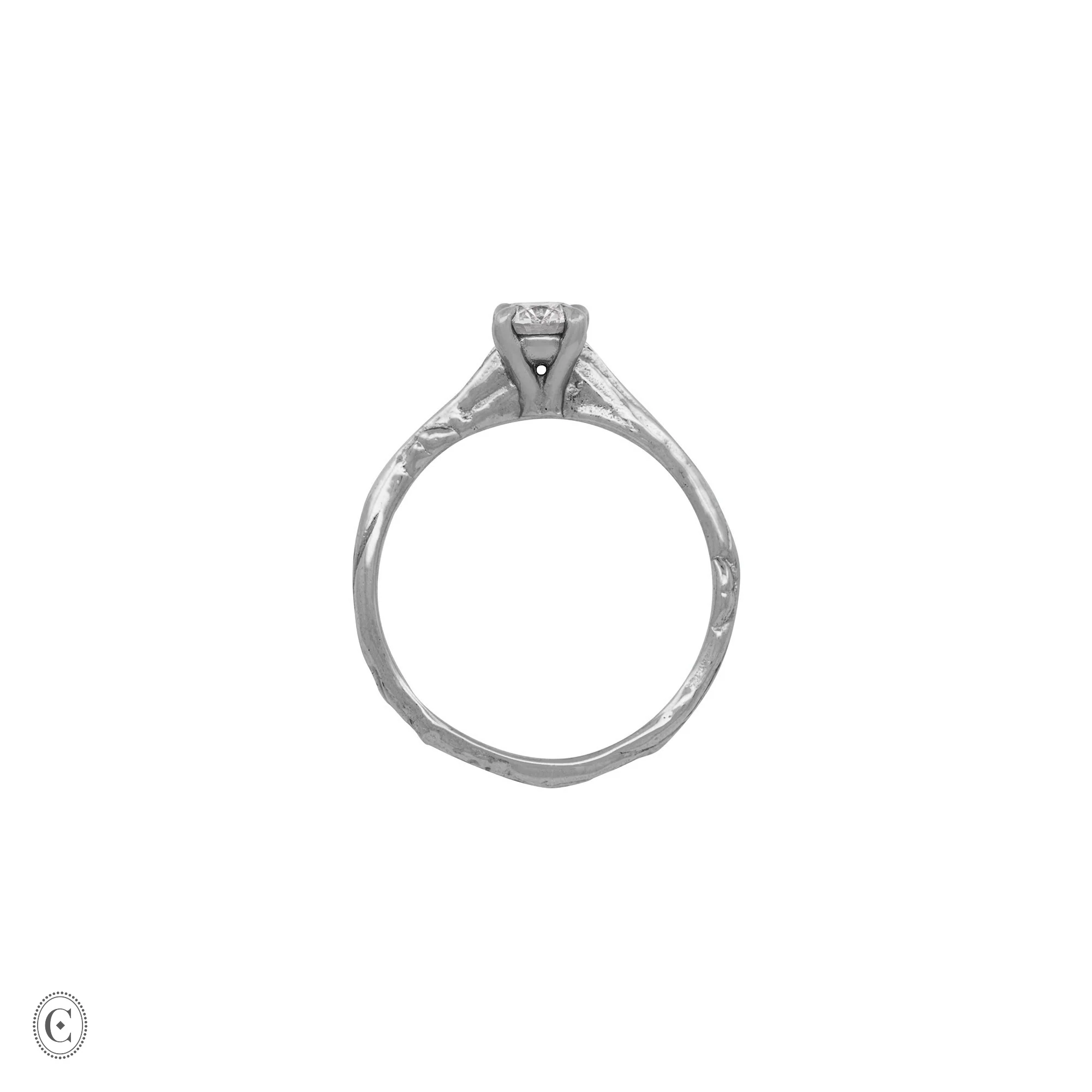 Darling - Solitaire Diamond Engagement Ring 14k White Gold - Image 8