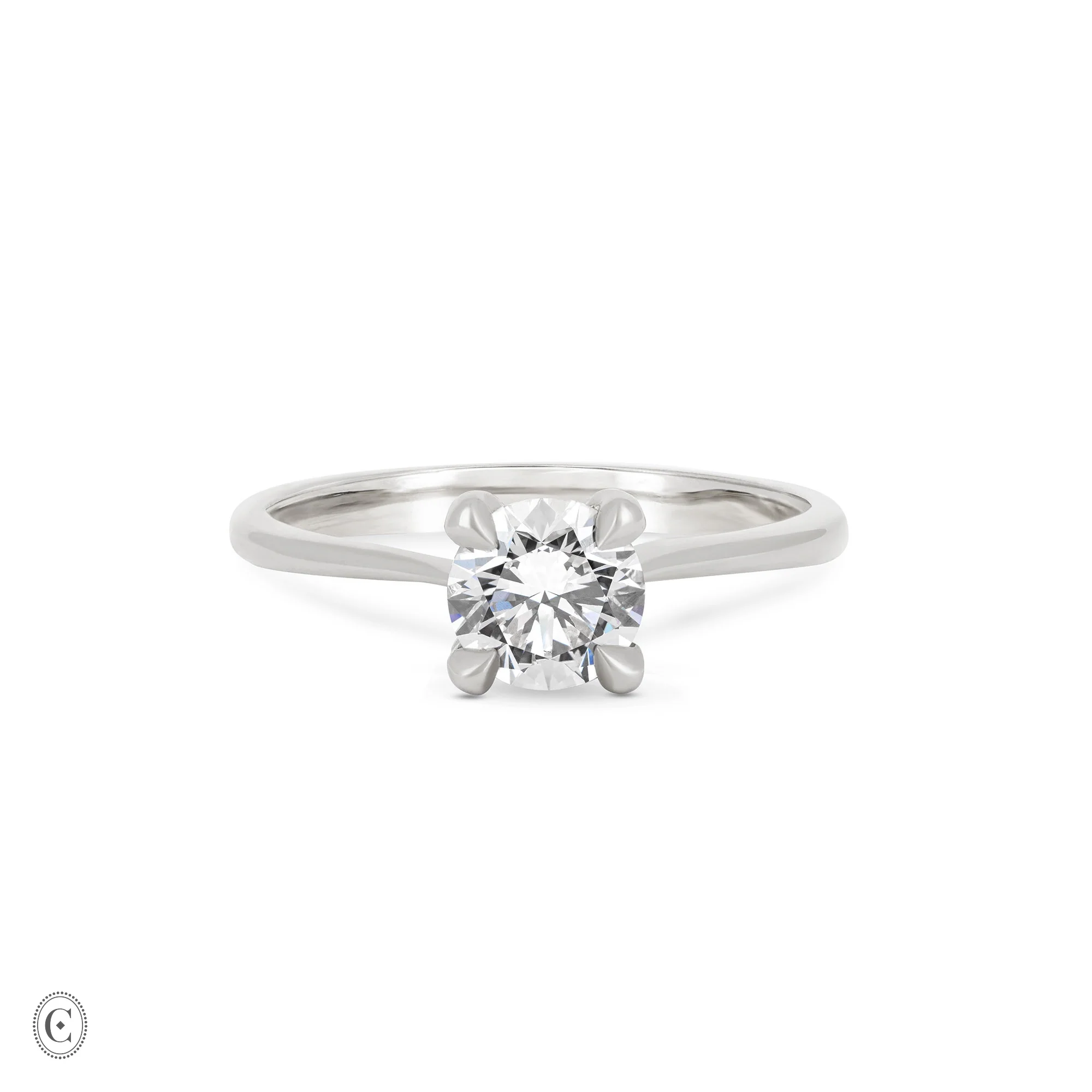 Darling - Solitaire Diamond Engagement Ring 14k White Gold - Image 9