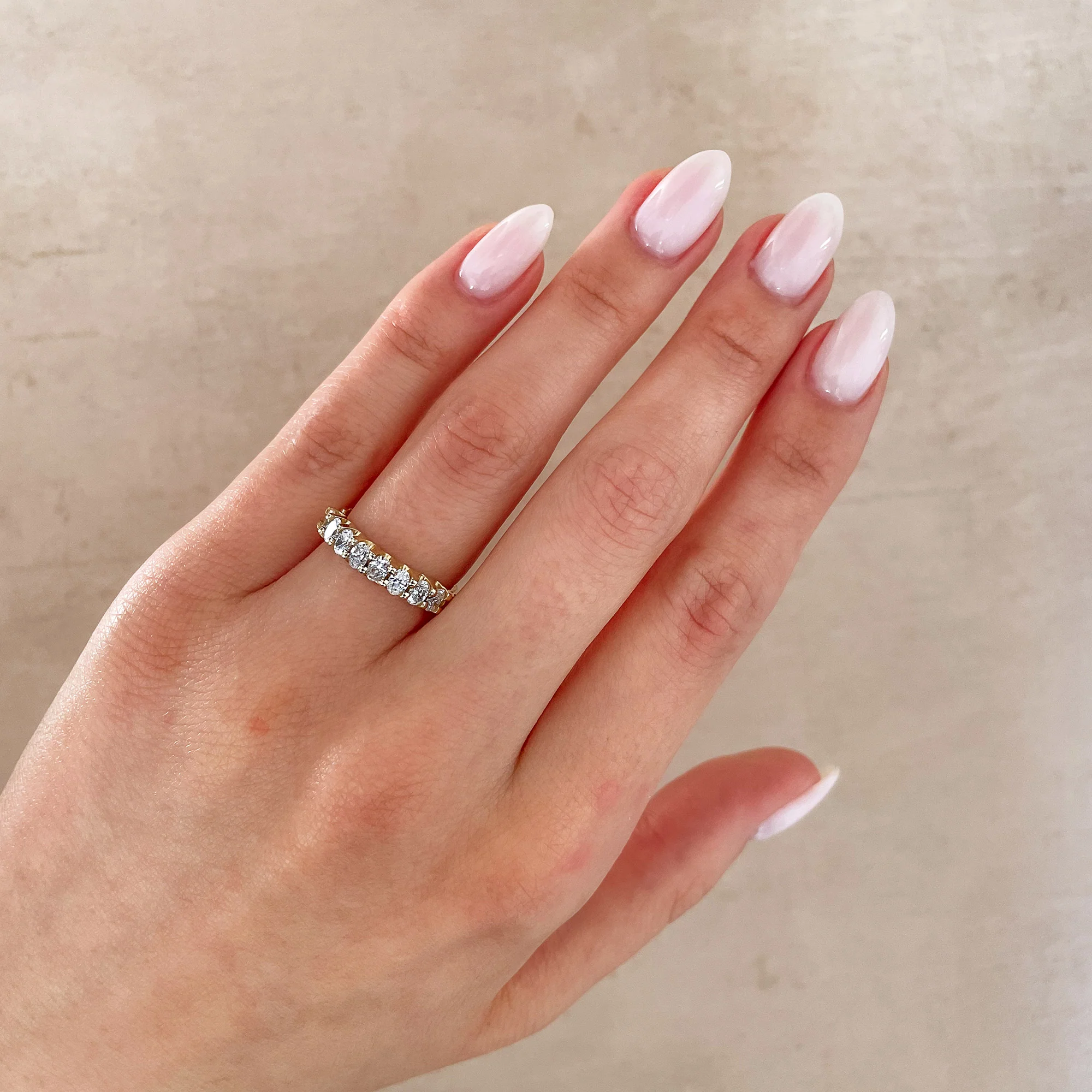 Everlasting - Oval Eternity Ring 14k White Gold - Image 5