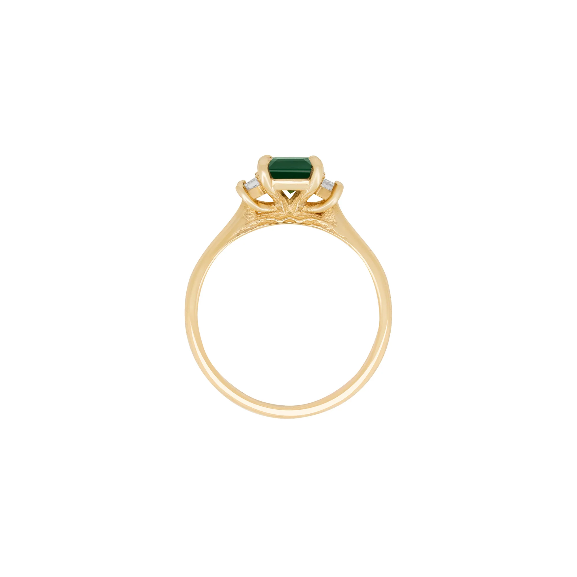 Hero 1ct Green Tourmaline Ring - 14k Gold - Image 3