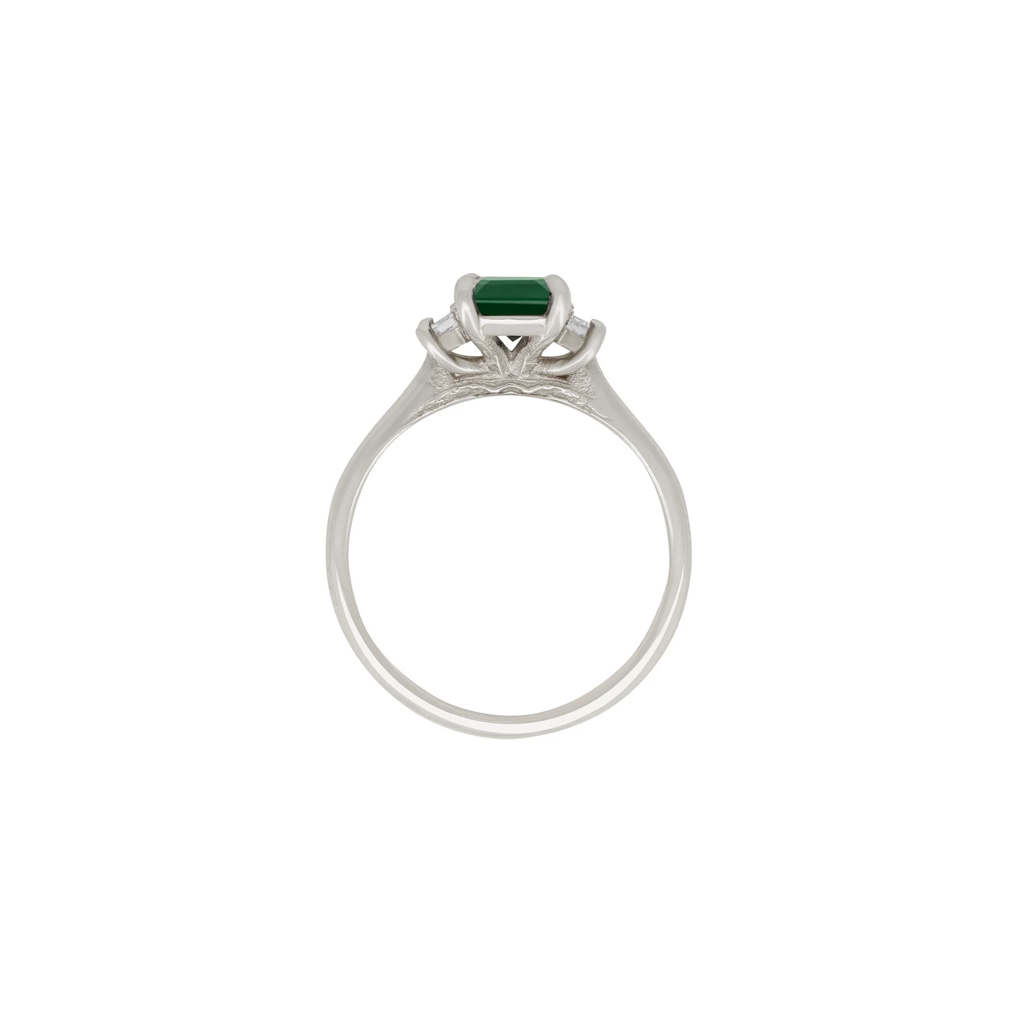 Hero 1ct Green Tourmaline Ring - 14k White Gold - Image 3