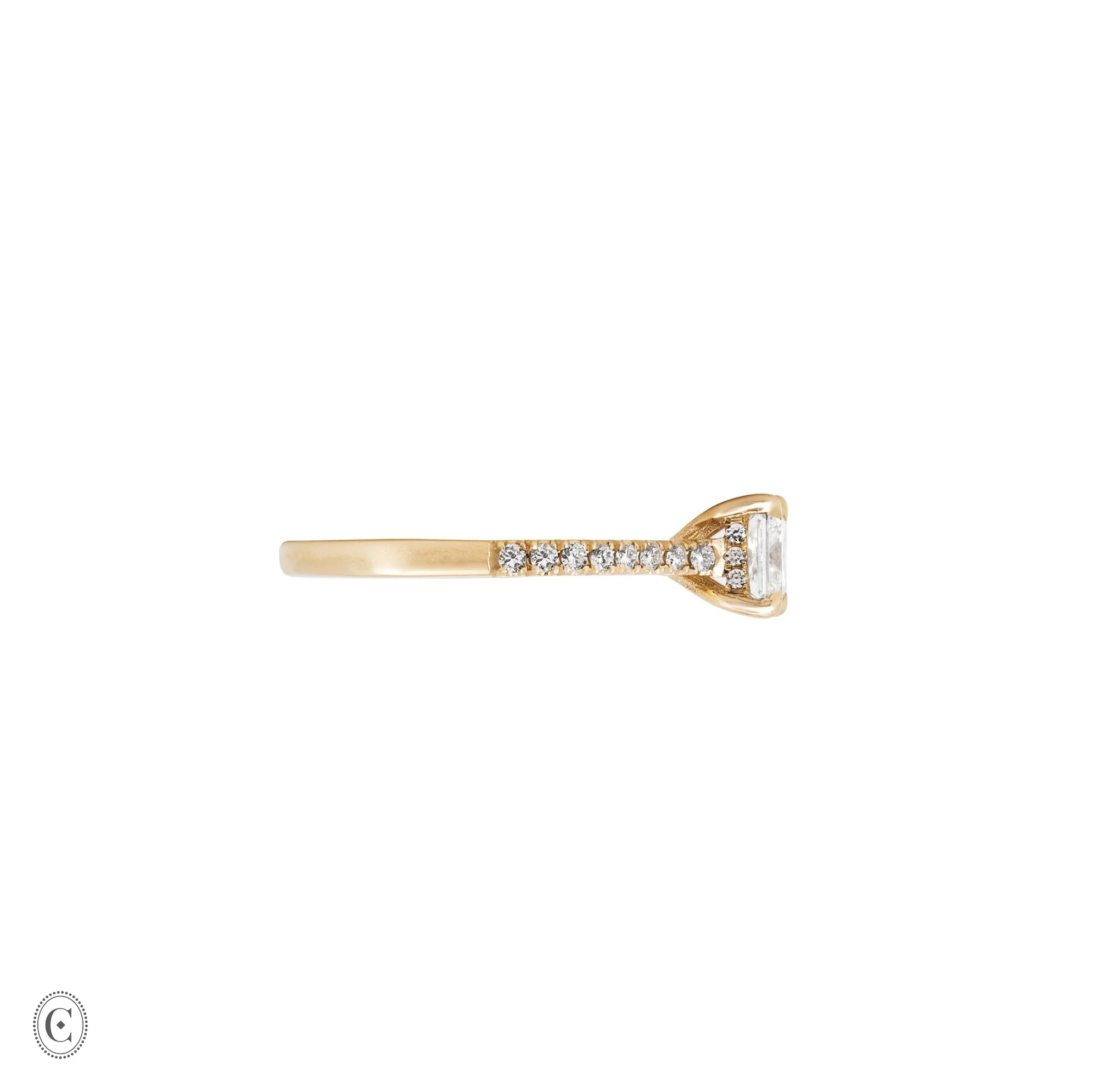 Love’s Life - Eternity Princess Cut Diamond Engagement Ring 14k Gold - Image 3