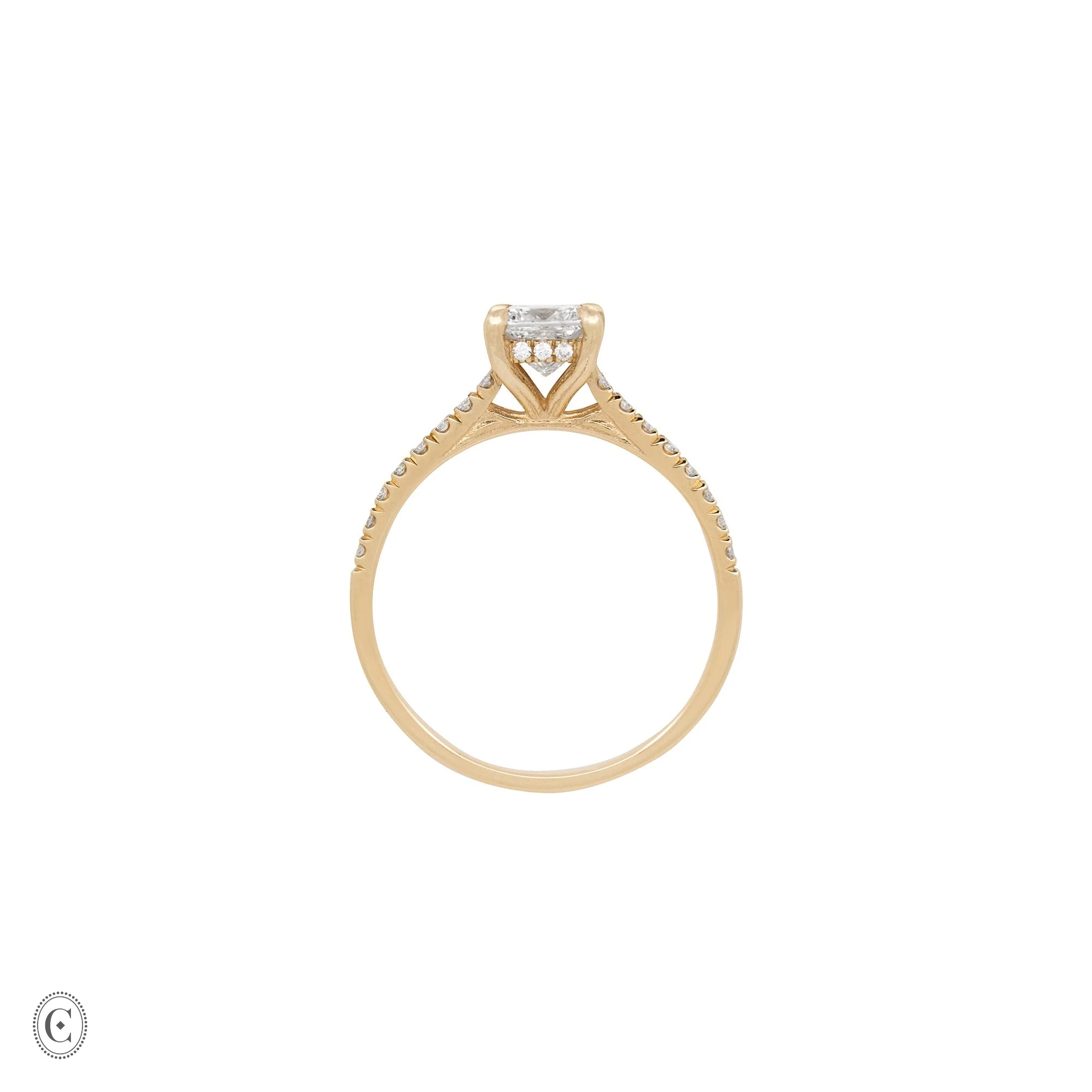 Love’s Life - Eternity Princess Cut Diamond Engagement Ring 14k Gold - Image 4
