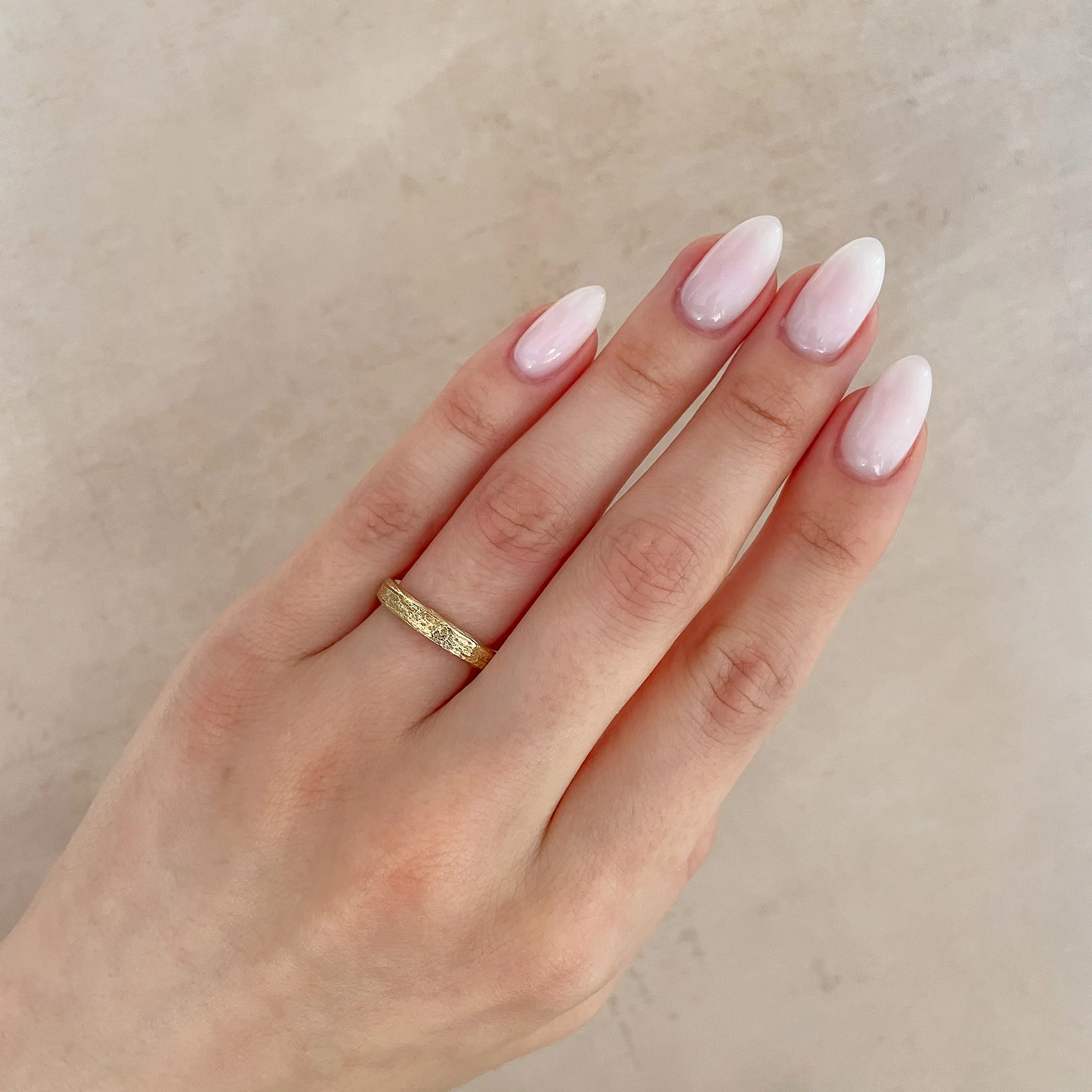 Driftwood 3.14mm Wedding Band - 14k Gold - Image 6
