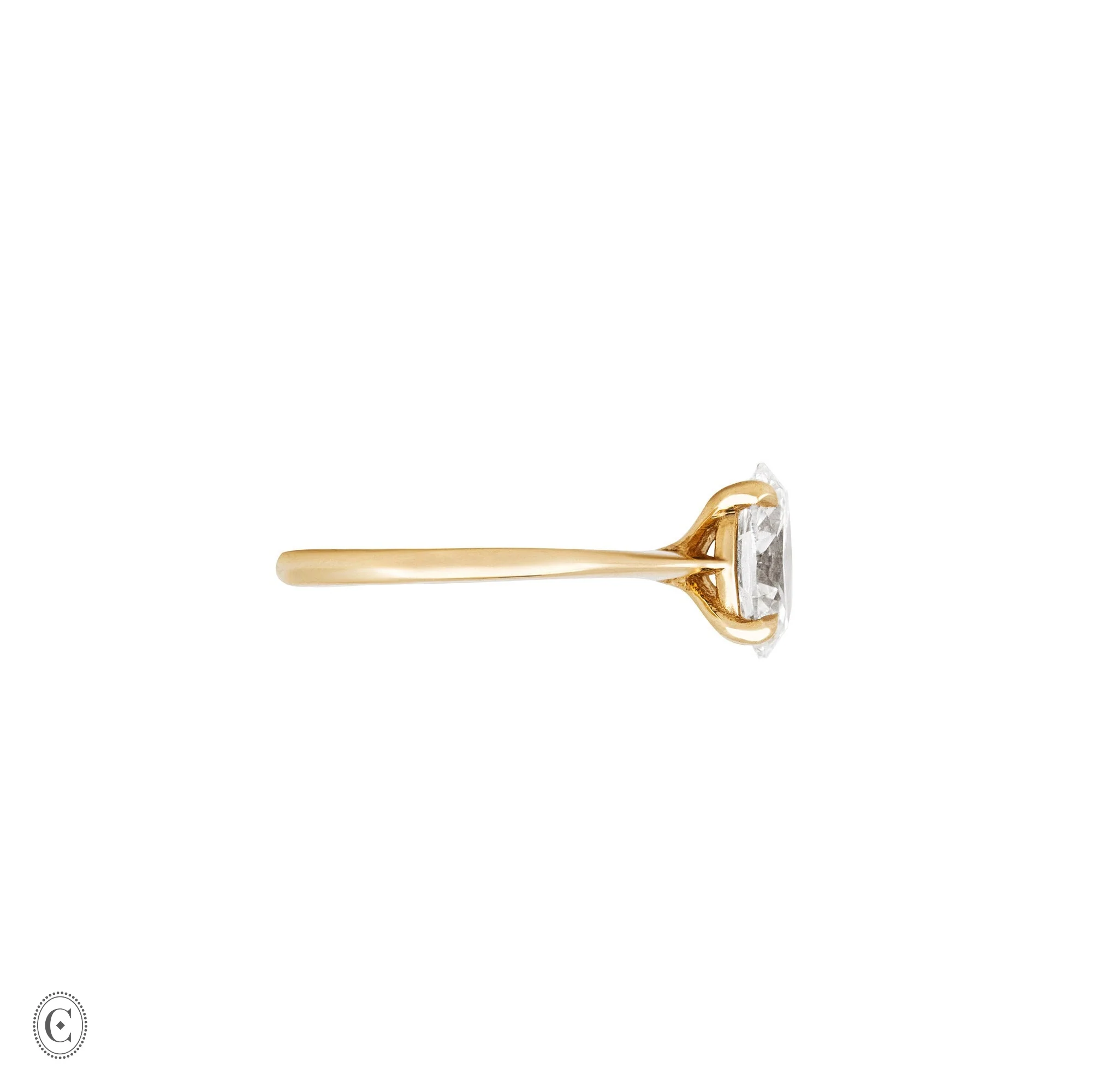 Moonlight - Oval Diamond Engagement Ring 14k Gold - Image 7