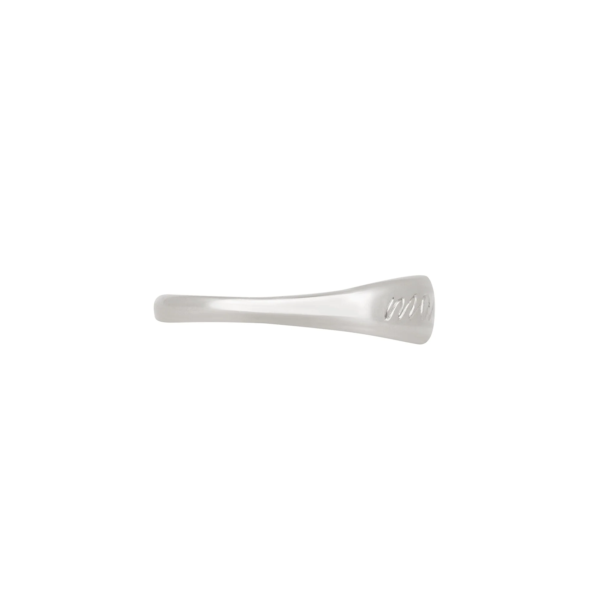 Never Forget Engraved Signet Ring - 14k White Gold - Image 10