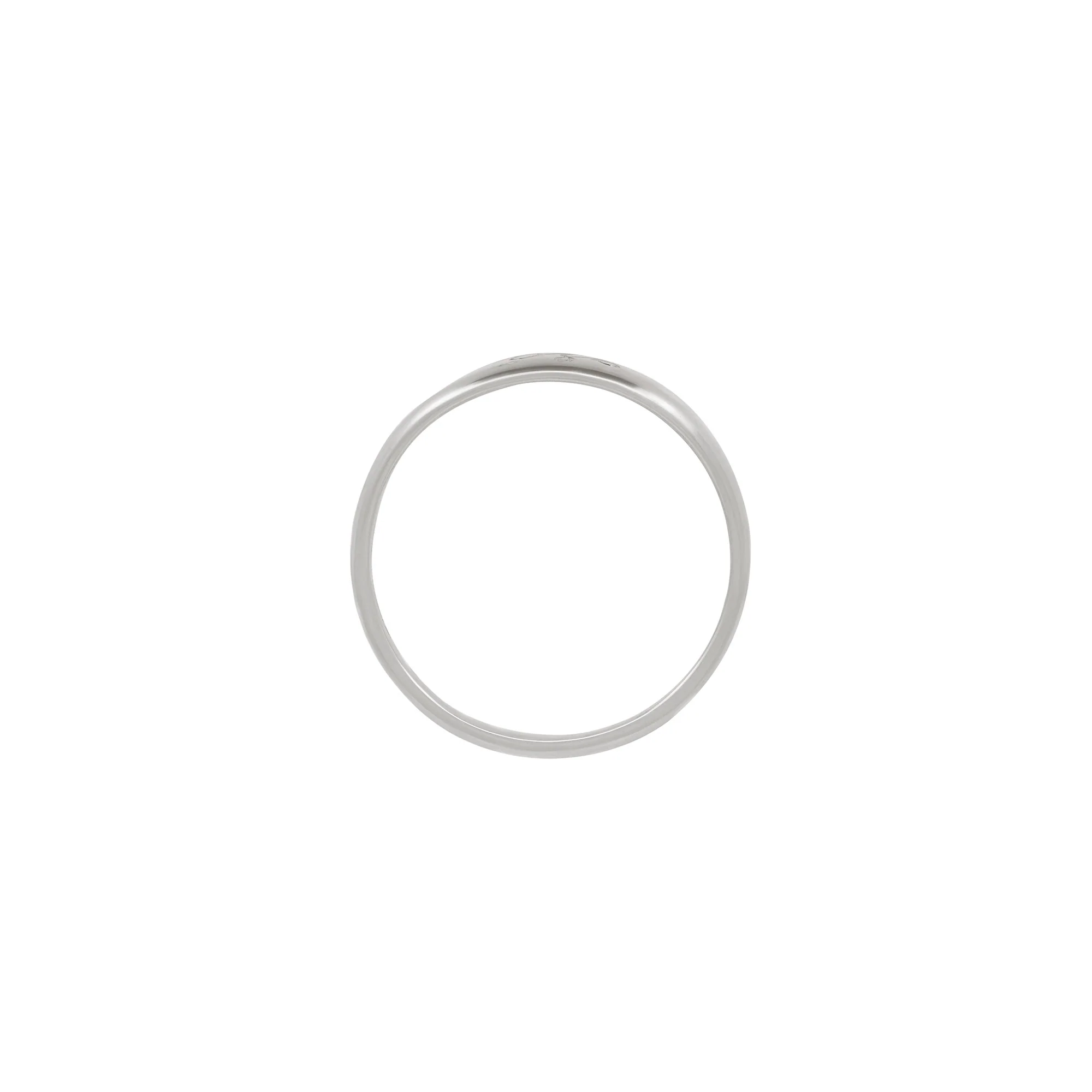Never Forget Engraved Signet Ring - 14k White Gold - Image 5