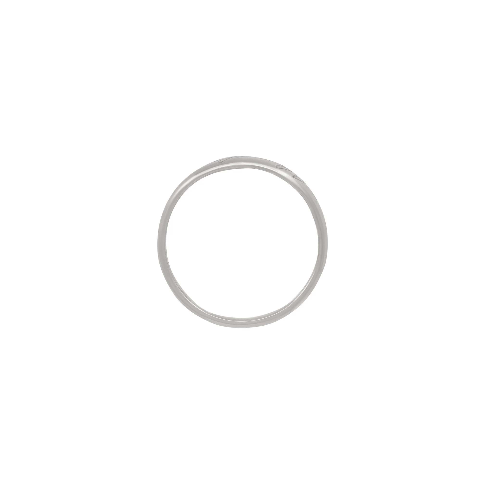 Never Forget Engraved Signet Ring - 14k White Gold - Image 8