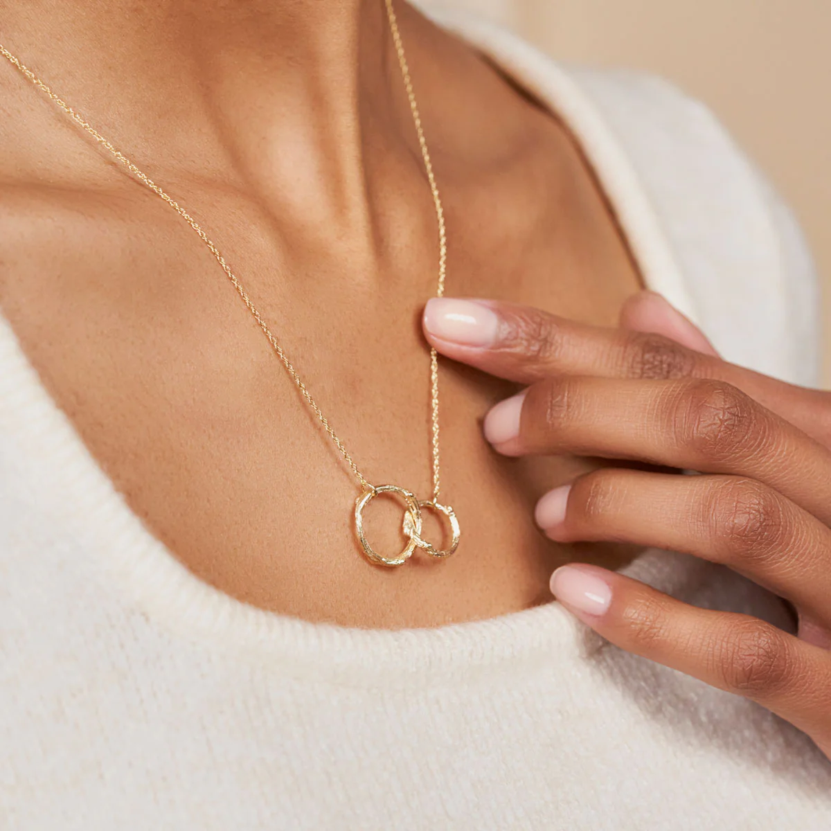 Hawthorn Twig Necklace - 14k Gold - Image 3