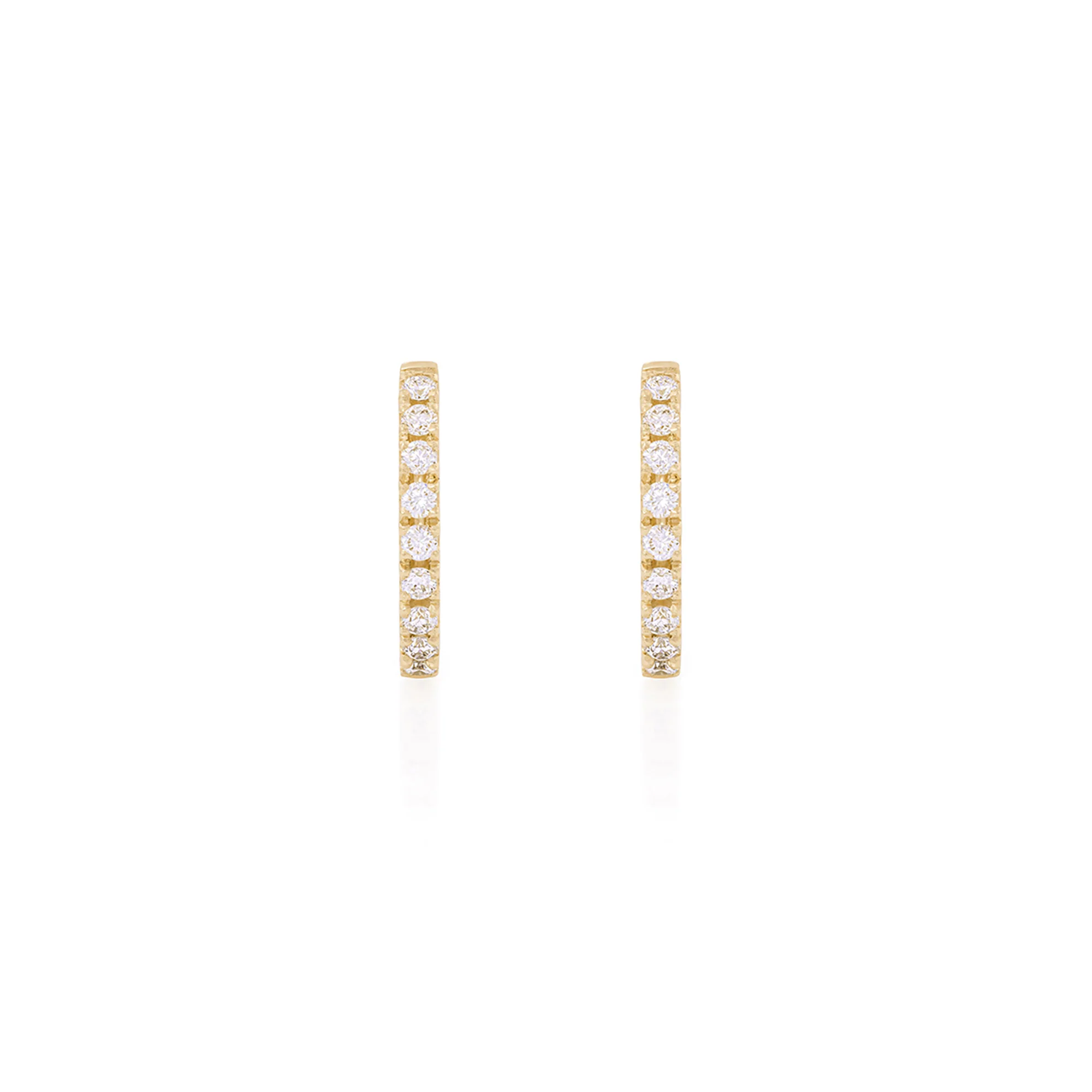 Today Lab Grown Diamond Eternity Huggies - 14k Gold Earrings - Image 3