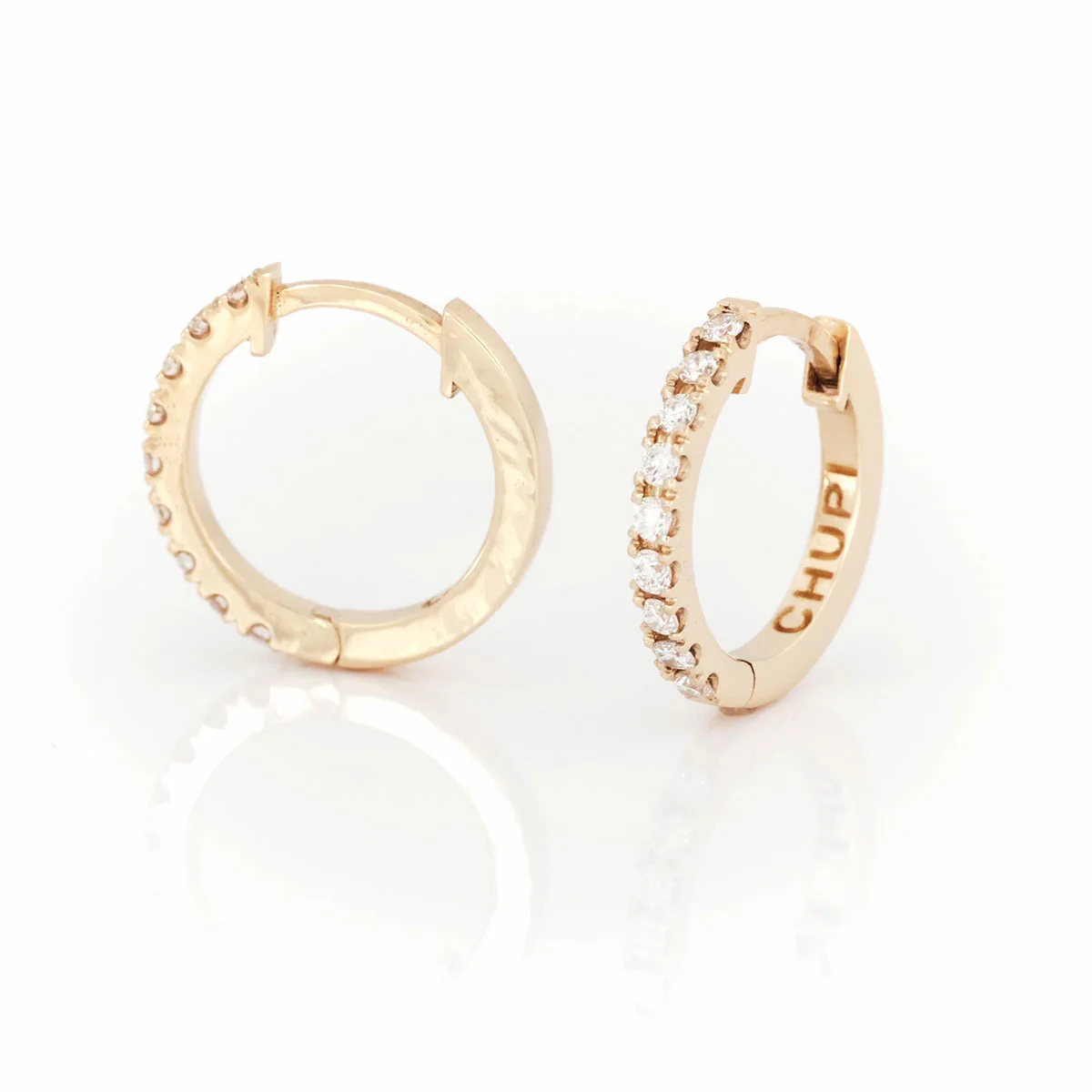 Today Lab Grown Diamond Eternity Huggies - 14k Gold Earrings - Image 4