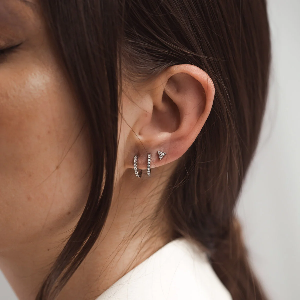 Today Lab Grown Diamond Eternity Huggies - 14k Gold Earrings - Image 5