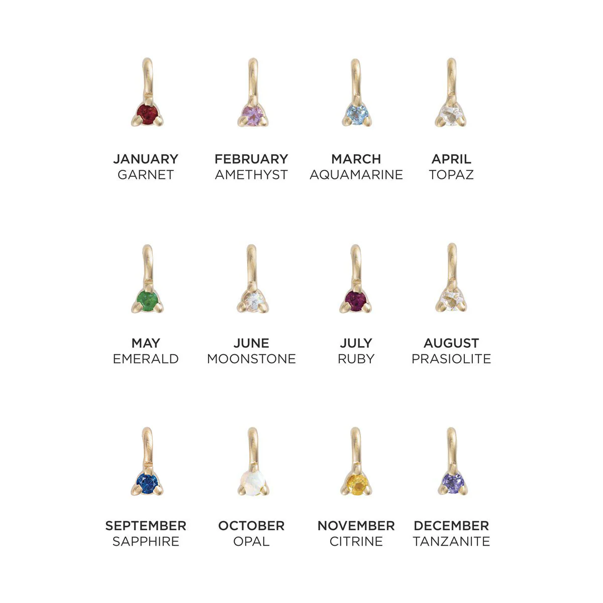Lucky Star - 14k Gold Birthstone Pendant - Image 5