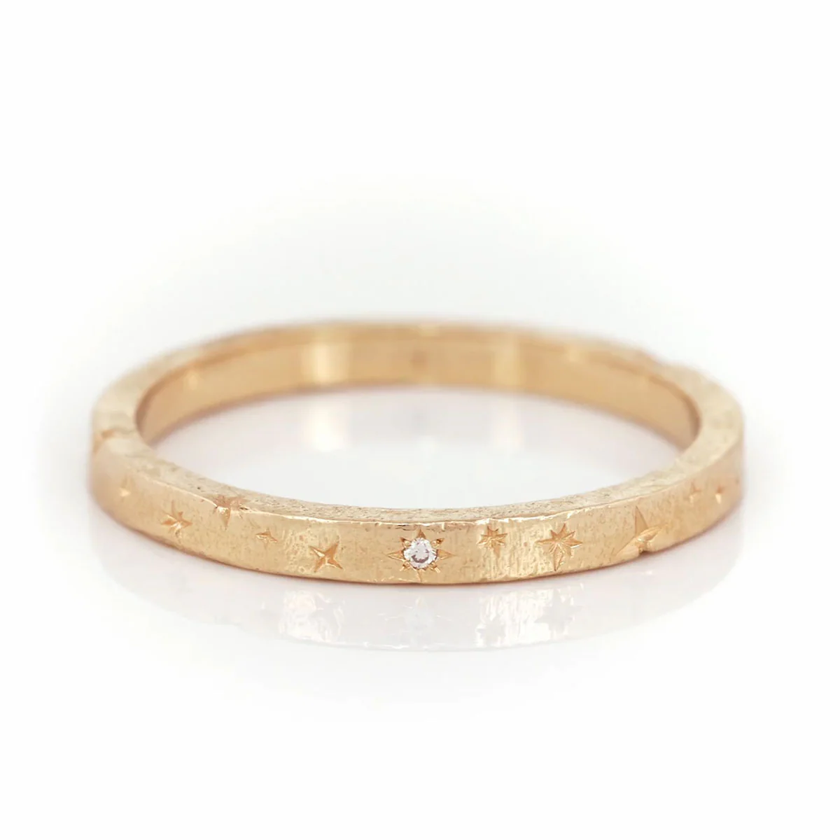 North Star - 14k Gold Band Ring - Image 4