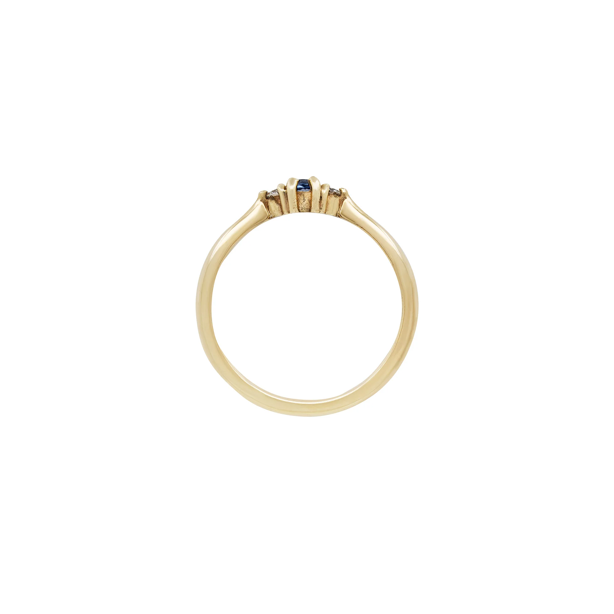 Promise me Tomorrow Blue Sapphire Ring - 14k Polished Gold - Image 3