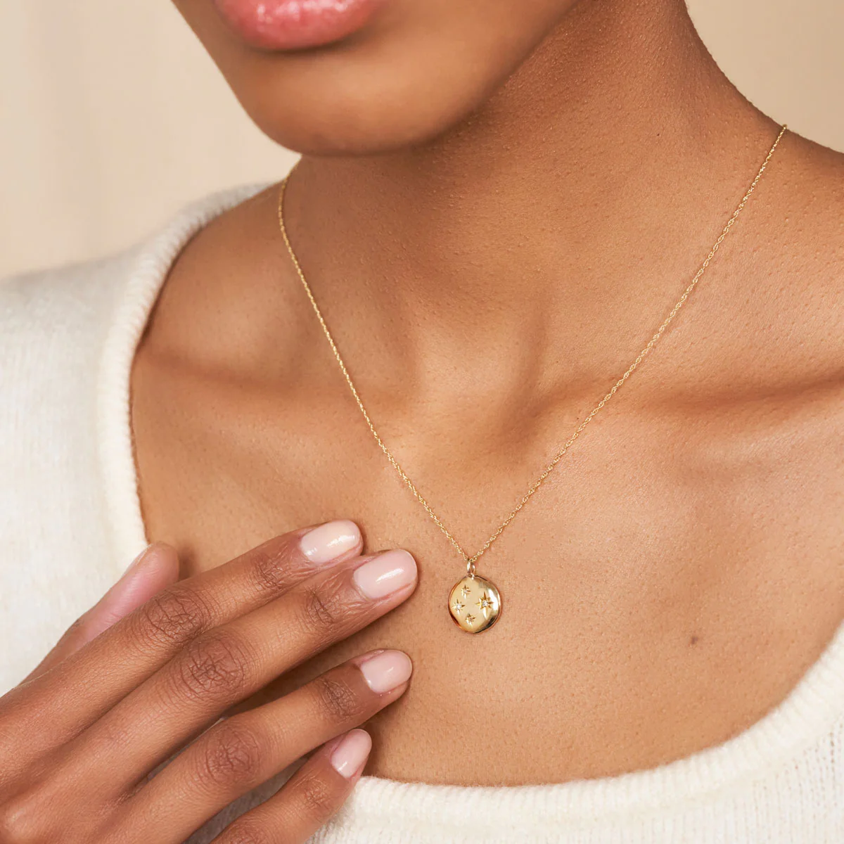 Stars in the Sky Four Lab Grown Diamond Necklace - 14k Gold - Image 4