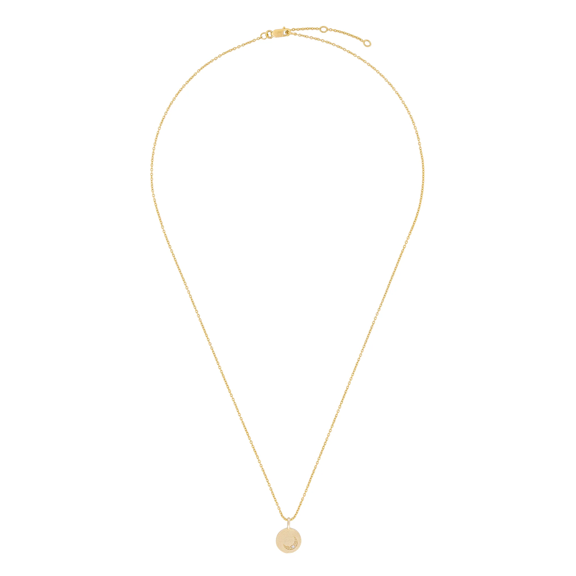 Sun, Moon & Stars Lab Grown Diamond Necklace - 14k Gold - Image 3