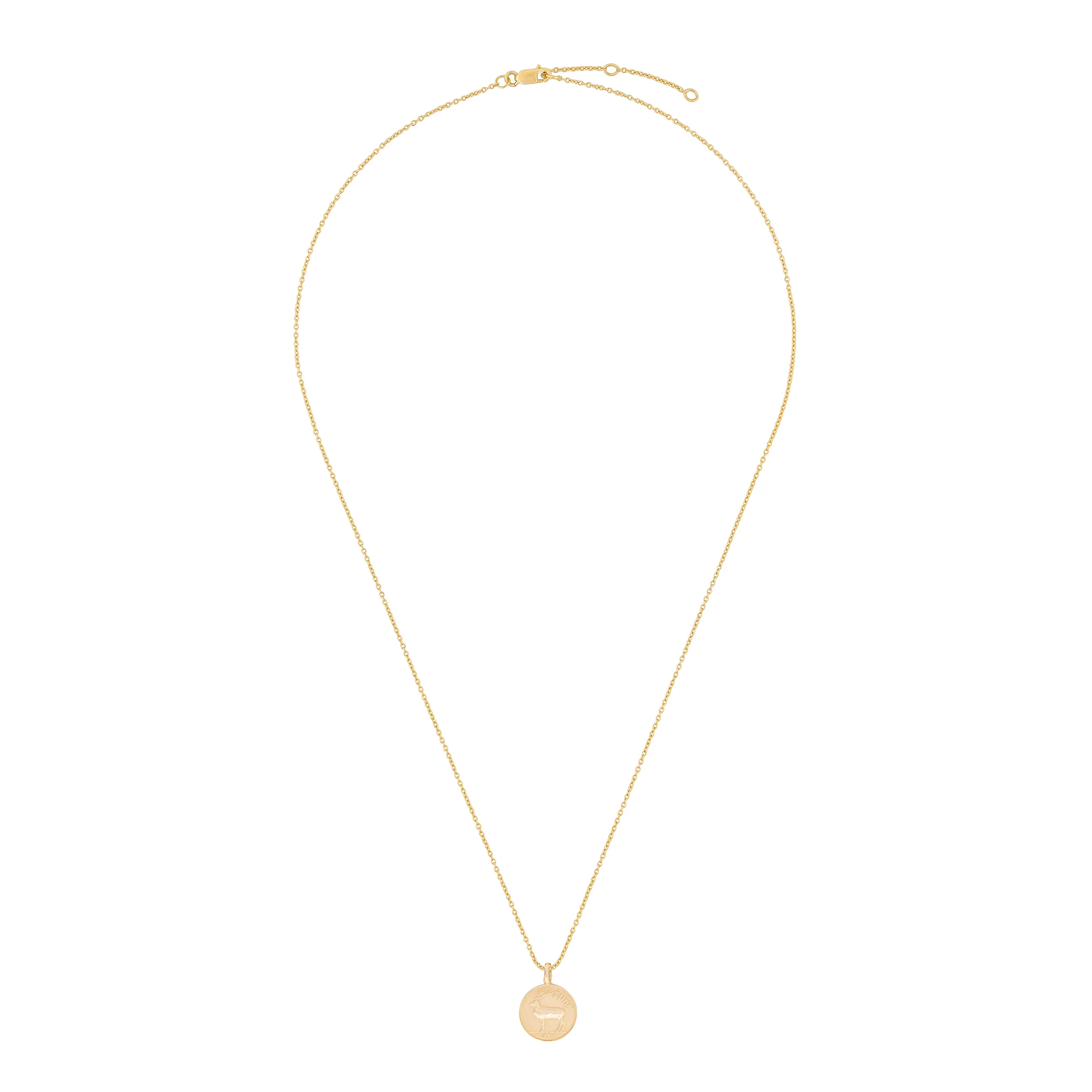 Worth Your Weight In Gold 1985 Stag Coin Necklace - 14k Gold - Image 3