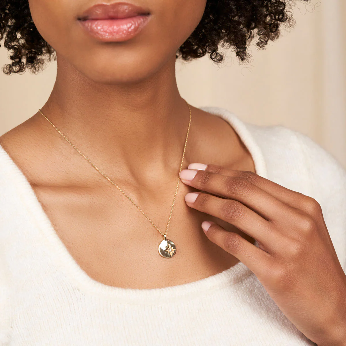 North Star Lab Grown Diamond Necklace - 14k Gold - Image 4