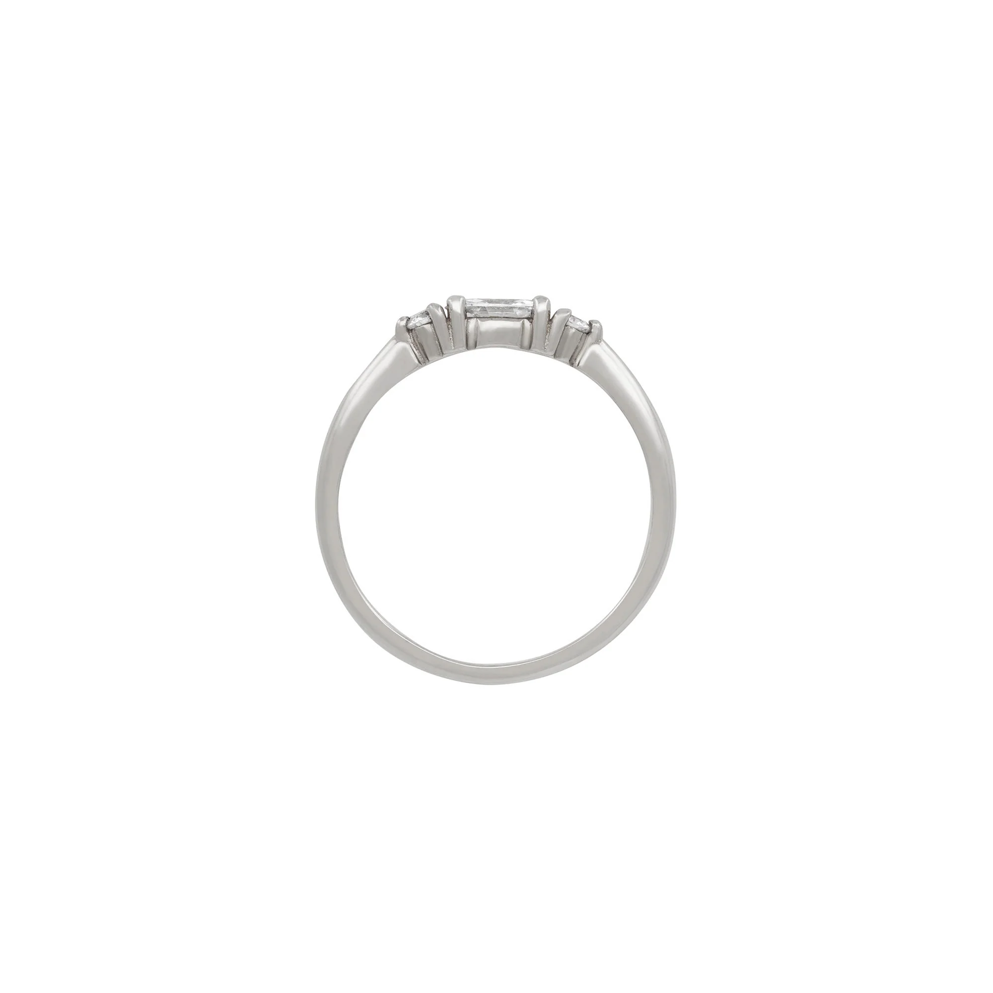 Daydreamer Ring Marquise Lab Grown Diamond Ring - 14k Polished White Gold - Image 3