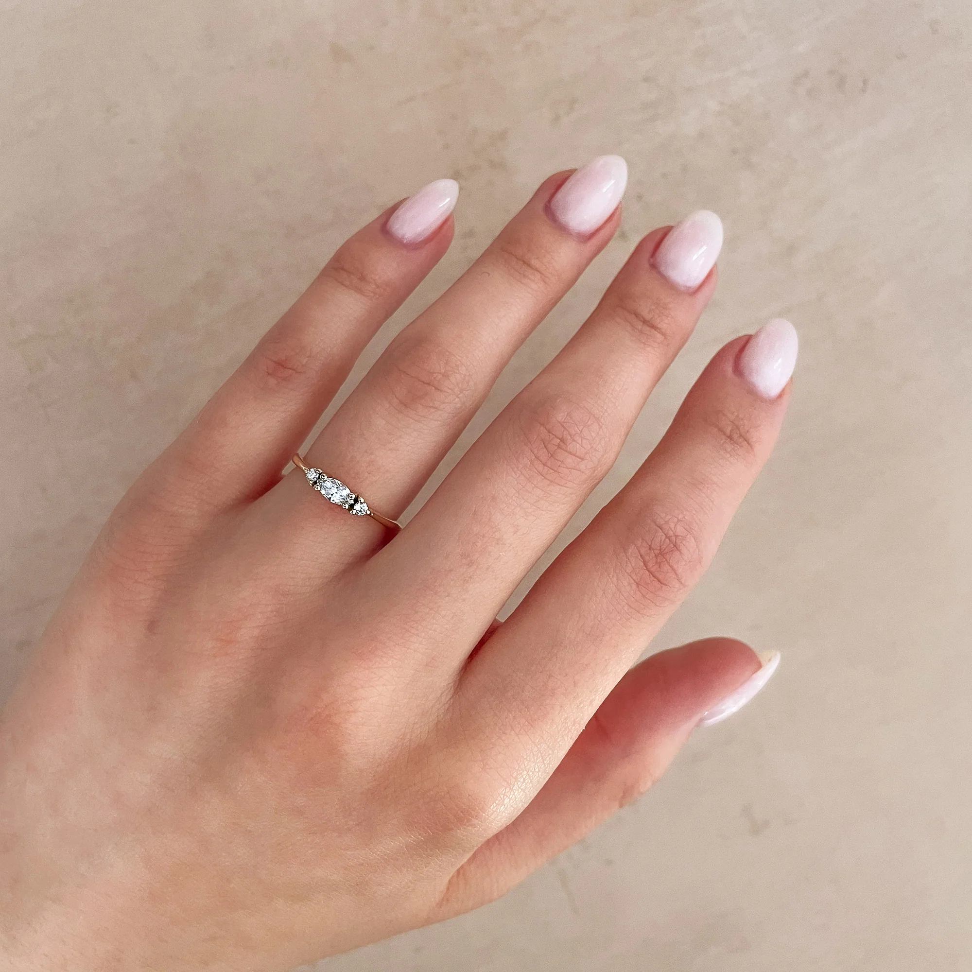 Daydreamer Ring Marquise Lab Grown Diamond Ring - 14k Polished White Gold - Image 5
