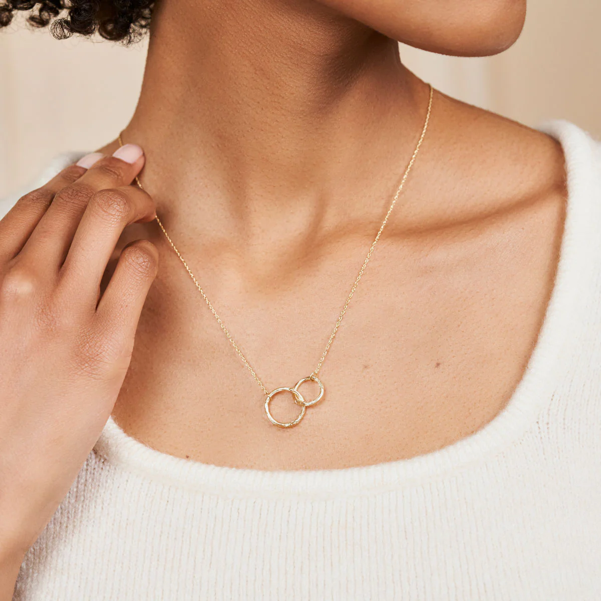 Hawthorn Twig Necklace - 14k White Gold - Image 4