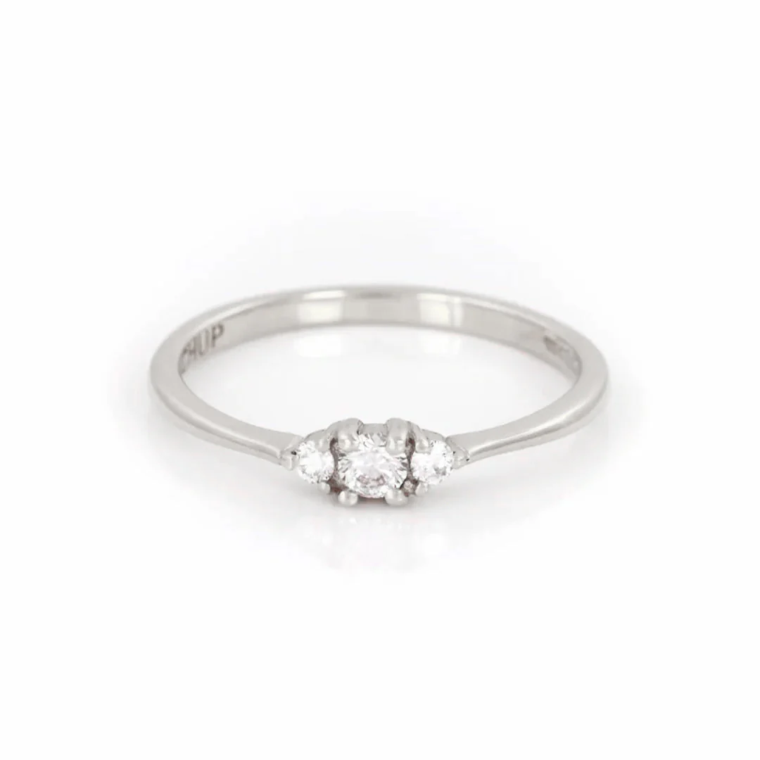 Promise Me Tomorrow Lab Grown Diamond Ring - 14k Polished White Gold - Image 4