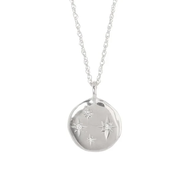 Stars in the Sky Four Lab Grown Diamond Necklace - 14k White Gold - Image 3