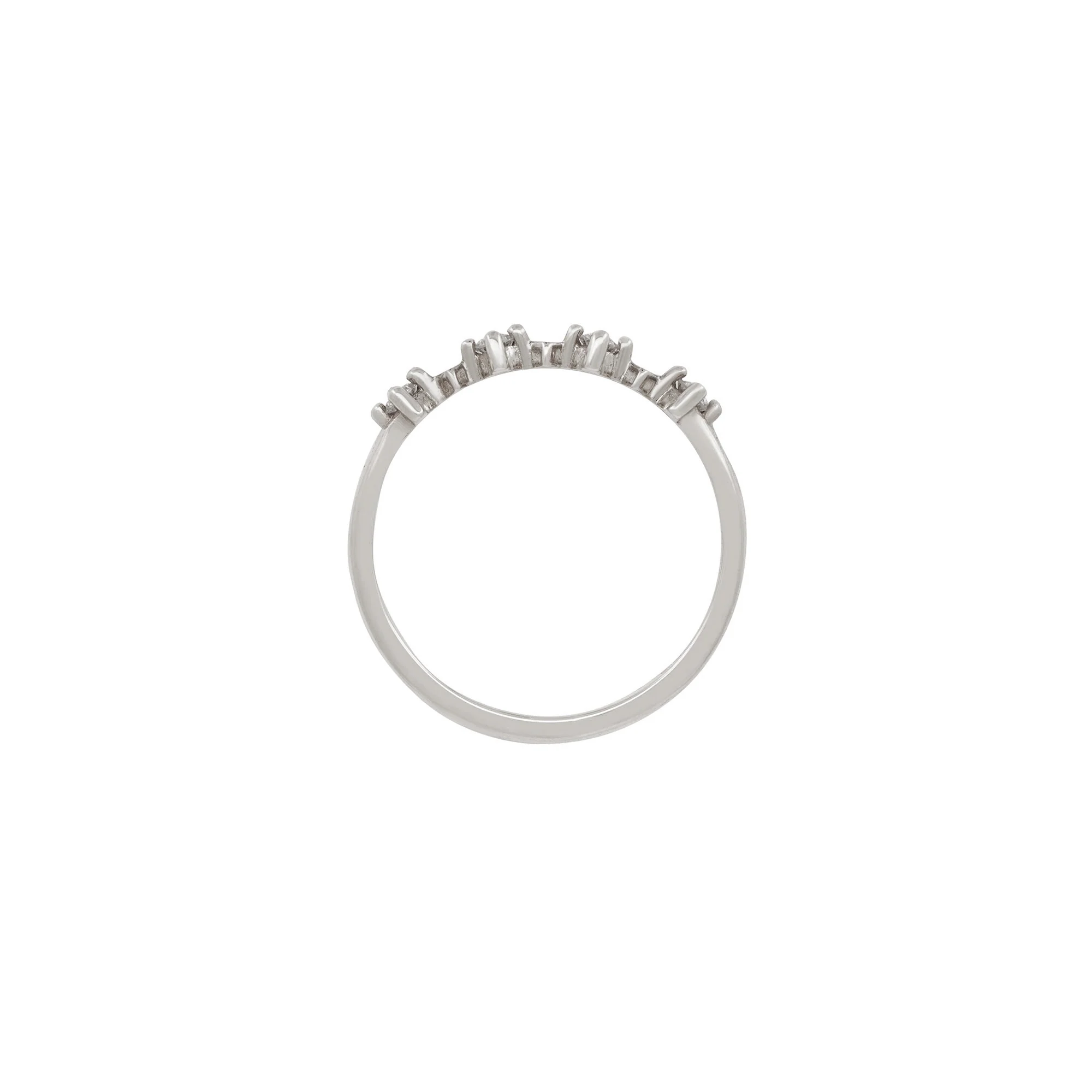Stars in the Sky Four Diamond Eternity Ring - 14k White Gold Polished Band - Image 3