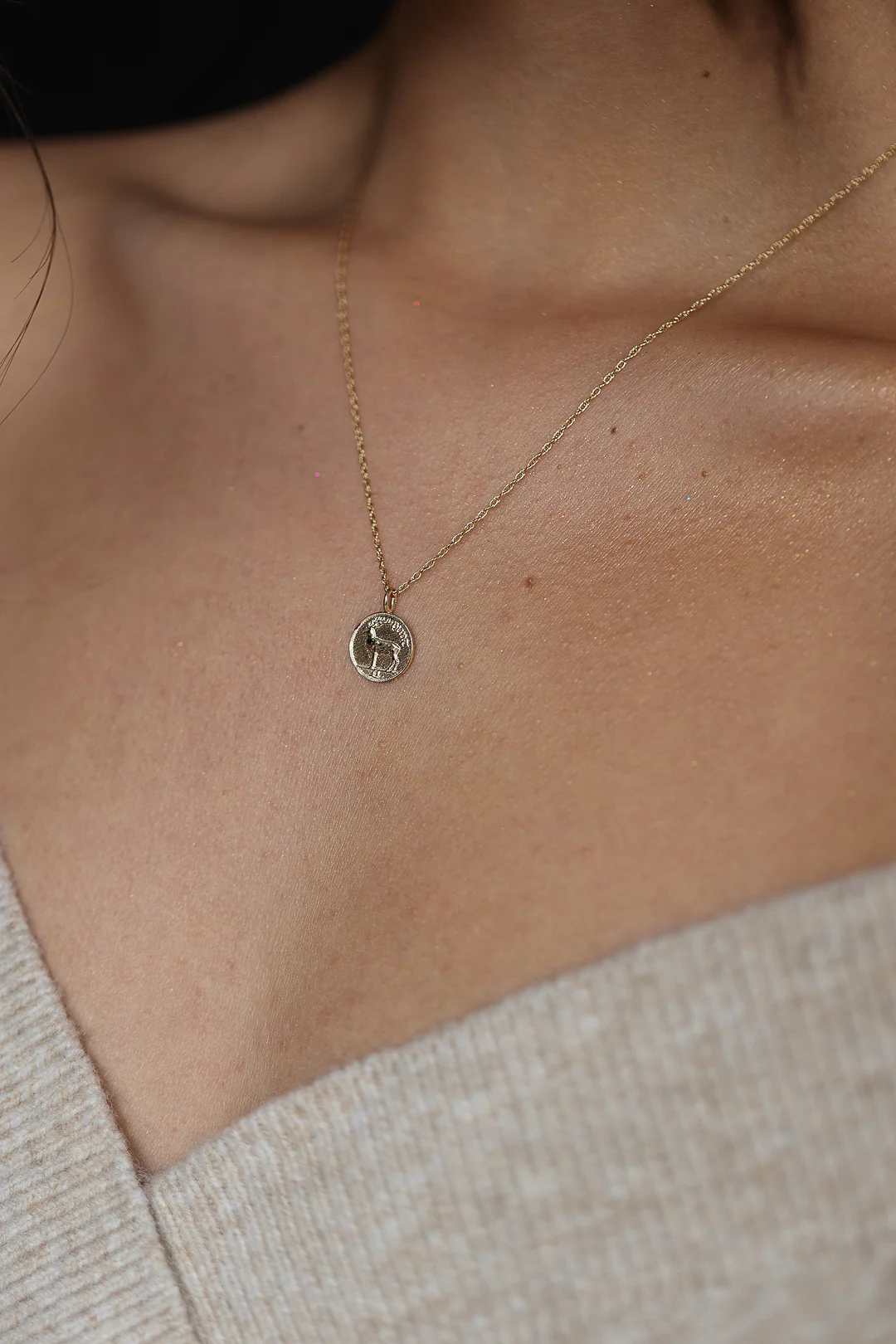 Worth Your Weight In Gold 1995 Stag Coin Necklace - 14k White Gold - Image 5
