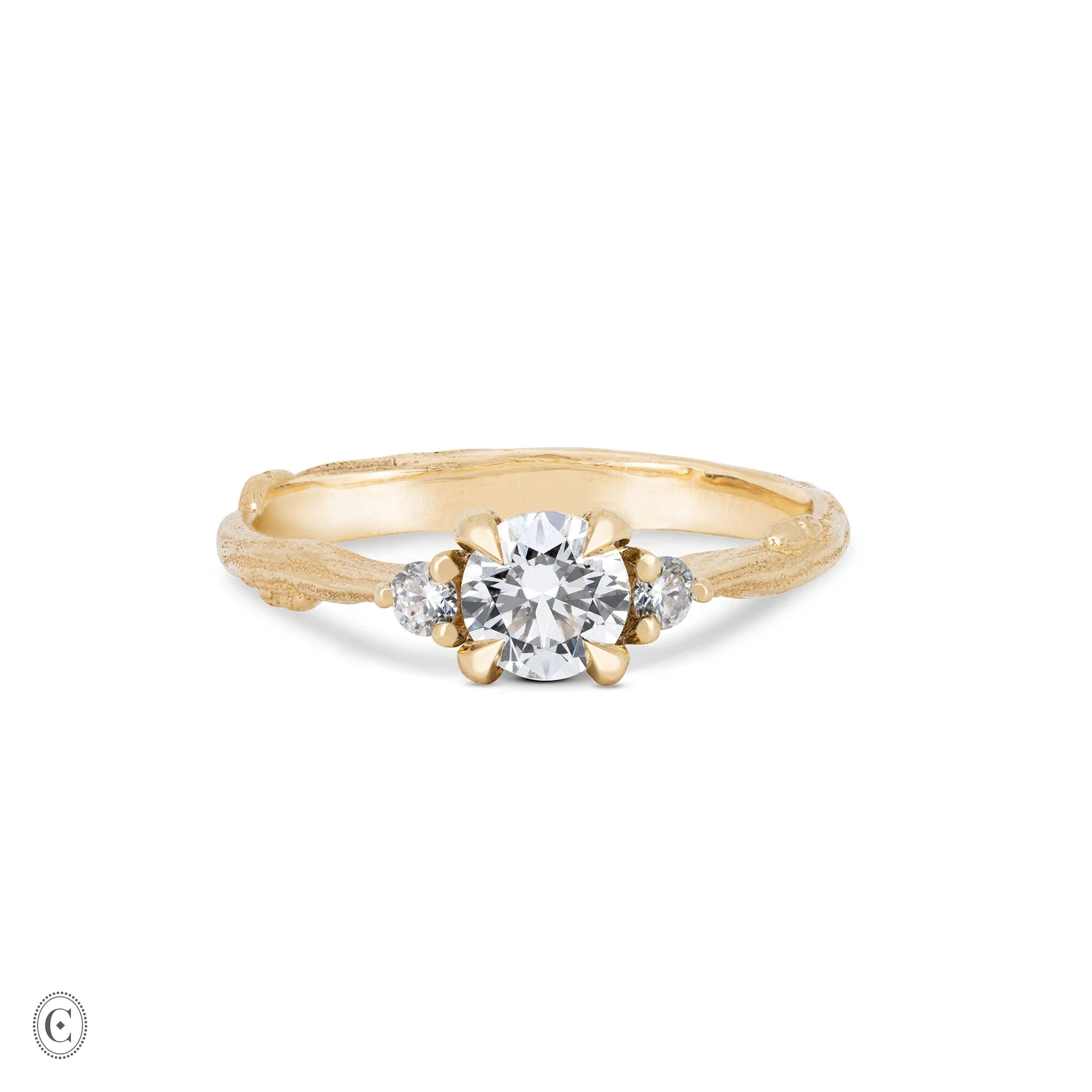 You, Me & Magic - Round Cut Three Stone Engagement Ring 14k Gold - Image 11