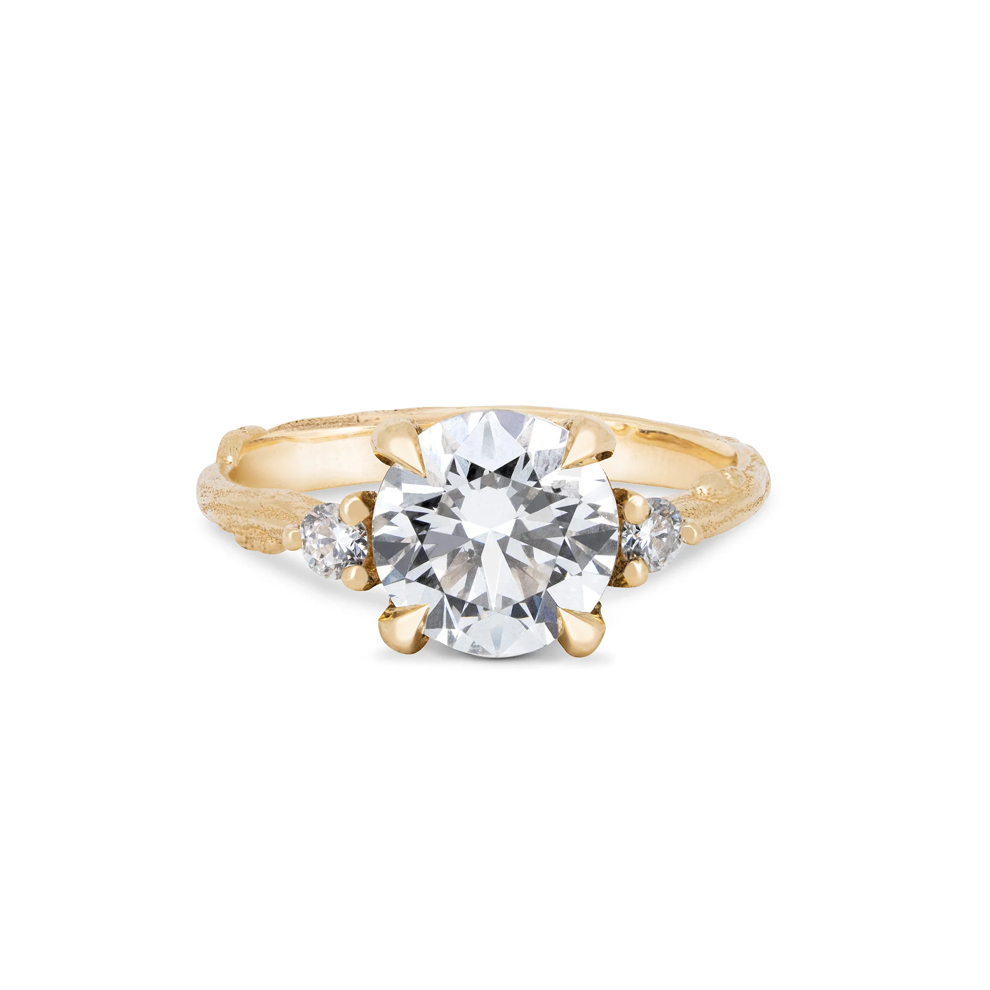 You, Me & Magic - Round Cut Three Stone Engagement Ring 14k Gold - Image 16